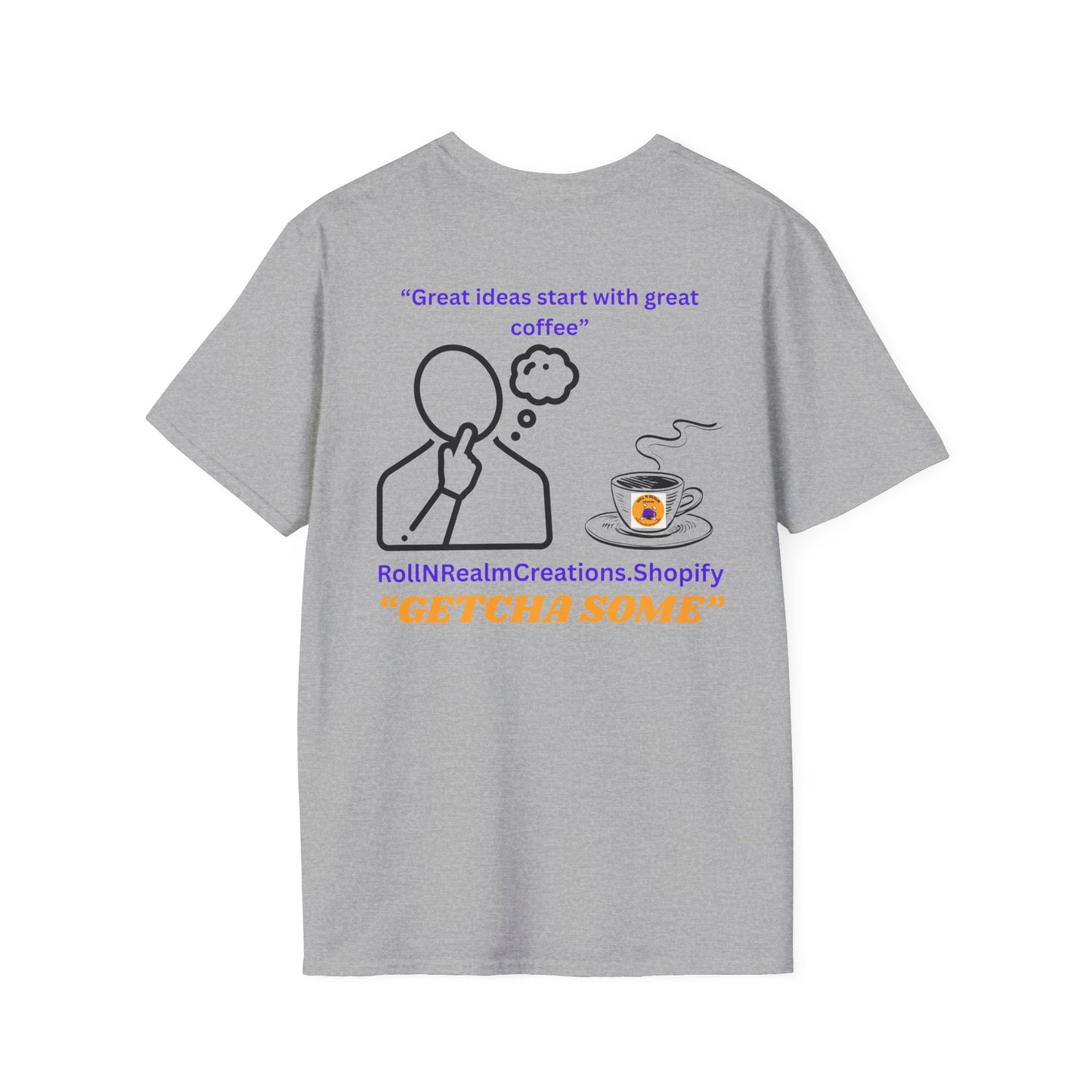 Coffee Inspiration Unisex T-Shirt, Funny Coffee Shirt, Gift for Coffee Lovers, Creative Thinker Tee, Great Ideas Apparel