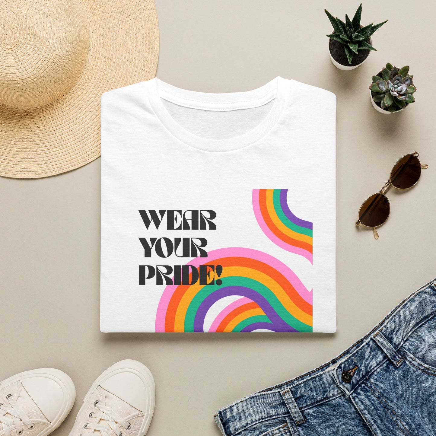 Wear Your Pride T-Shirt | Rainbow Waves LGBT Pride Tee