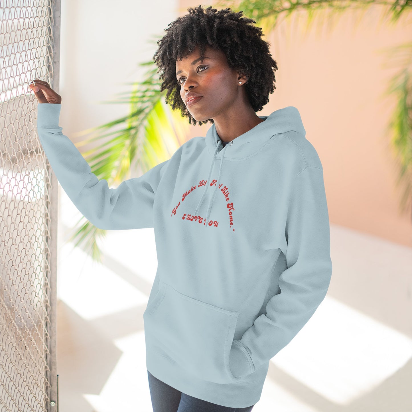 Minimalist White Hoodie with Red Script – 'I Hope You' Comfort Pullover
