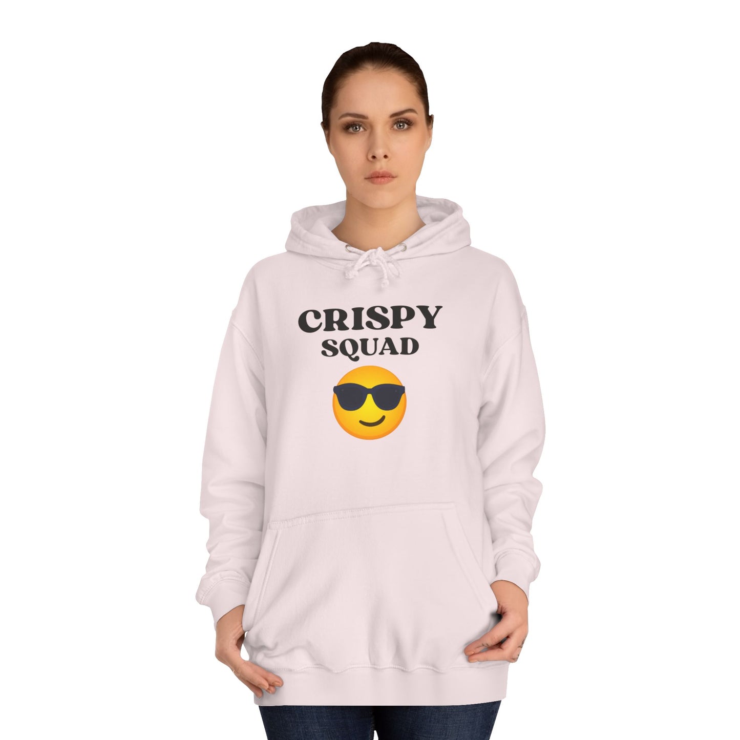 Crispy Squad Unisex College Hoodie, Funny Hoodie for Students, Casual Sweatshirt, Gift for College Friends, Fall Apparel
