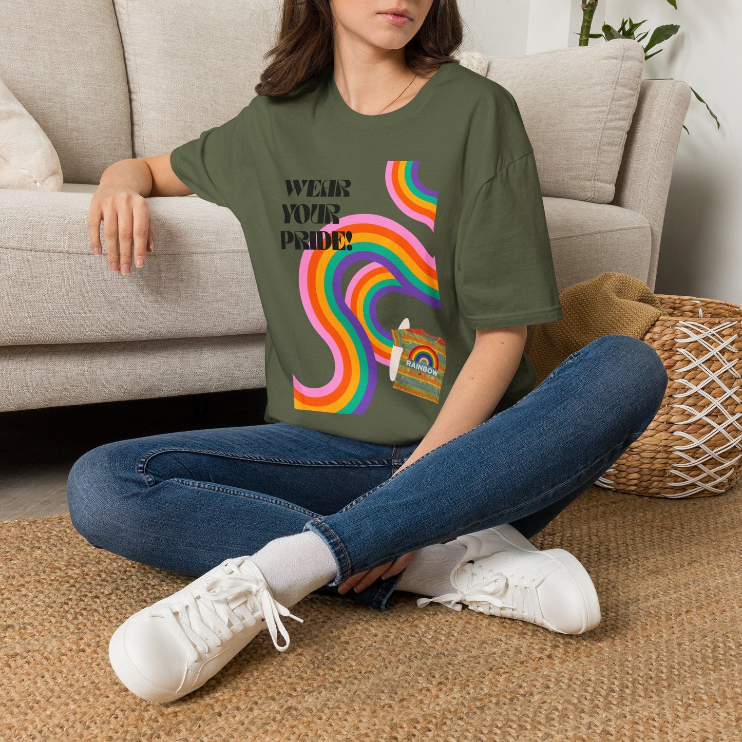 Wear Your Pride T-Shirt | Rainbow Waves LGBT Pride Tee