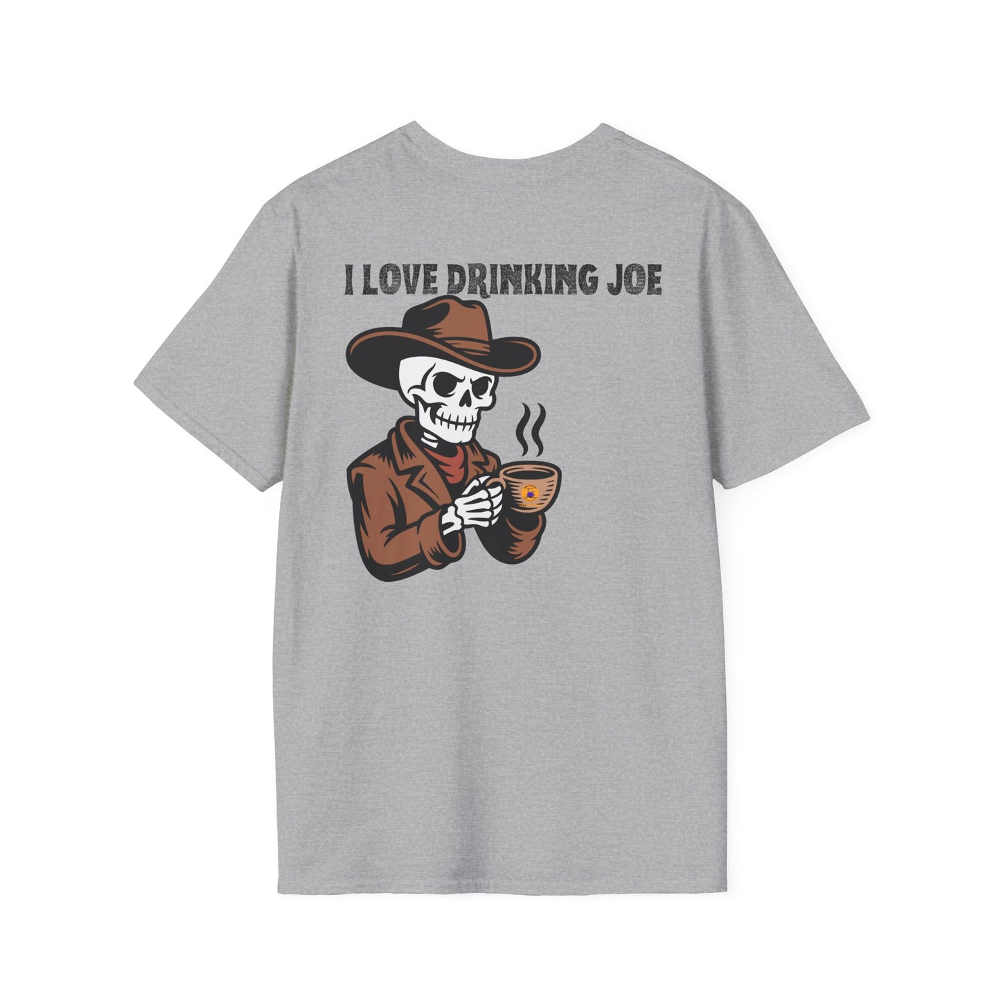 Cool Skull Coffee Lover T-Shirt, Graphic Tee for Coffee Lovers, Funny Unisex T-Shirt, Skeleton Shirt, Gift for Him/Her