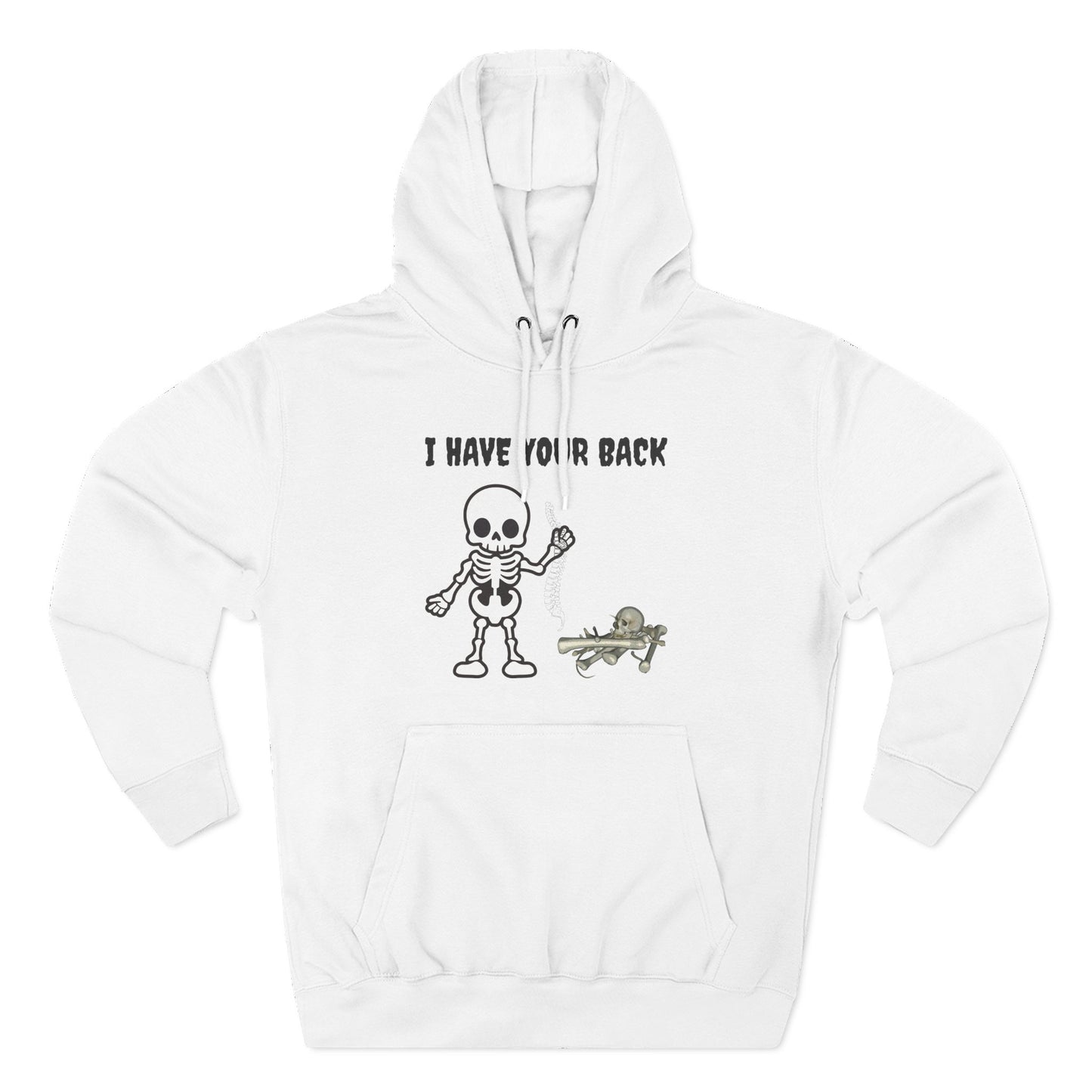 Skeleton Support Fleece Hoodie, Funny Sweatshirt, Unique Gift for Halloween, Cozy Fall Wear, Unisex Hoodie