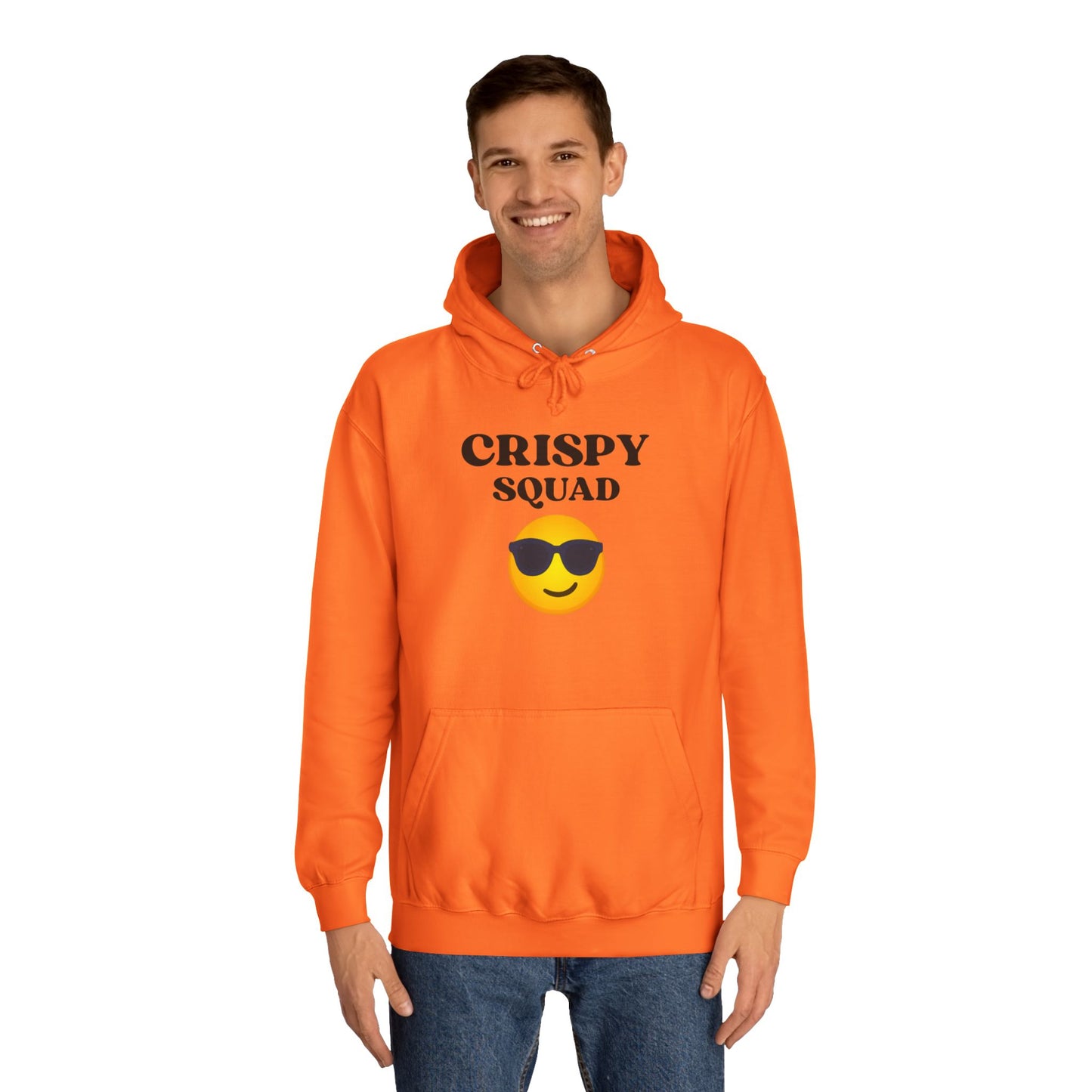 Crispy Squad Unisex College Hoodie, Funny Hoodie for Students, Casual Sweatshirt, Gift for College Friends, Fall Apparel