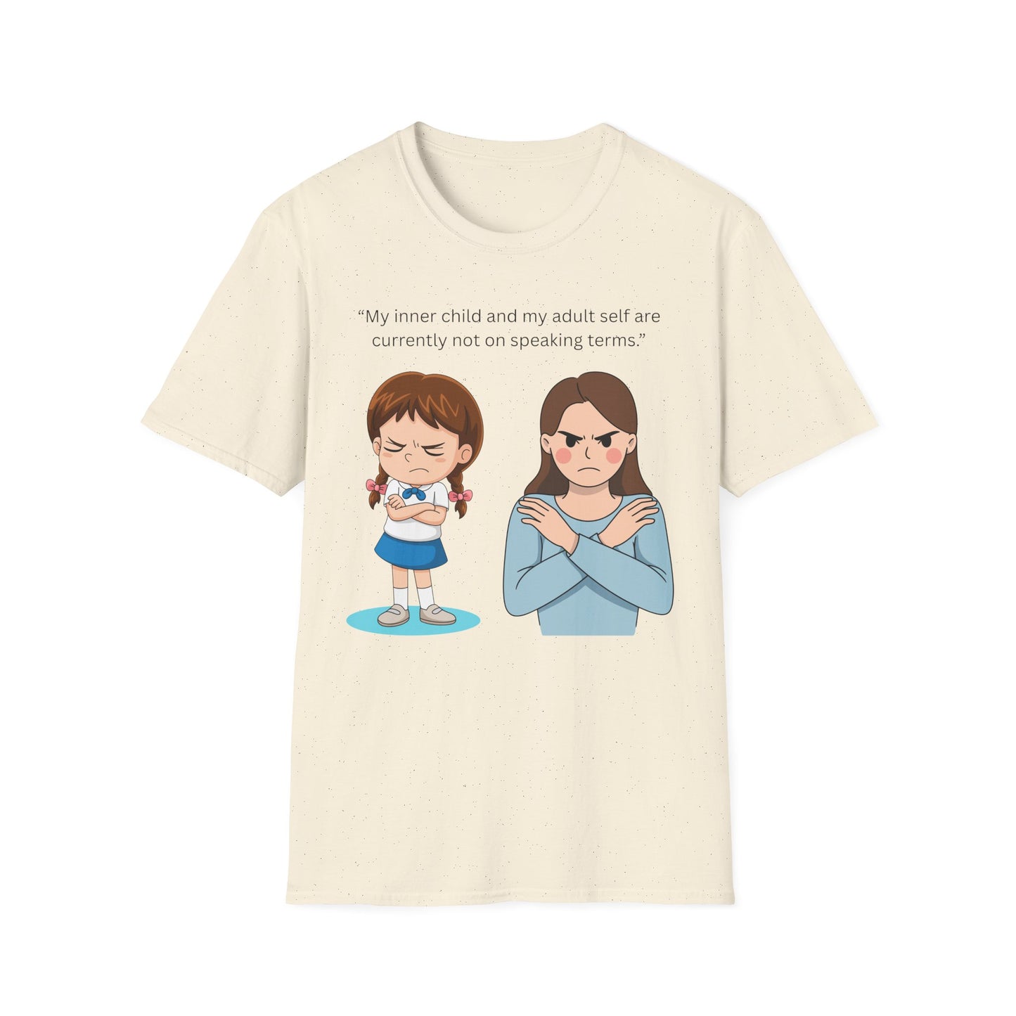 My Inner Child T-Shirt, Unisex Softstyle Tee, Funny Quotes Shirt, Gift for Self-Reflection, Casual Wear, Therapy Humor Shirt