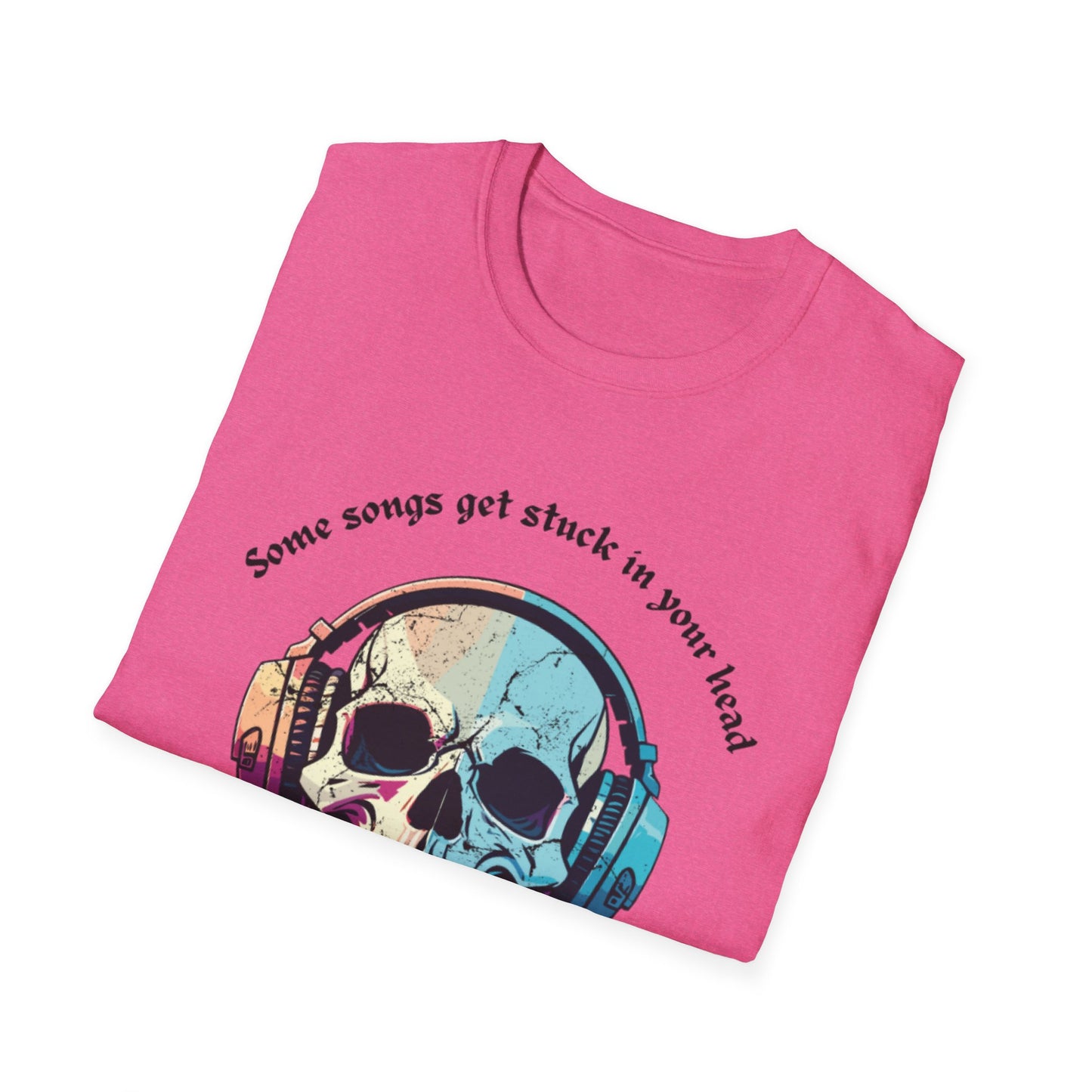 Skull Music T-Shirt - Cool Graphic Tee for Music Lovers, Perfect Gift for Halloween, Birthday, Concerts, Casual Wear, Soft And Comfy