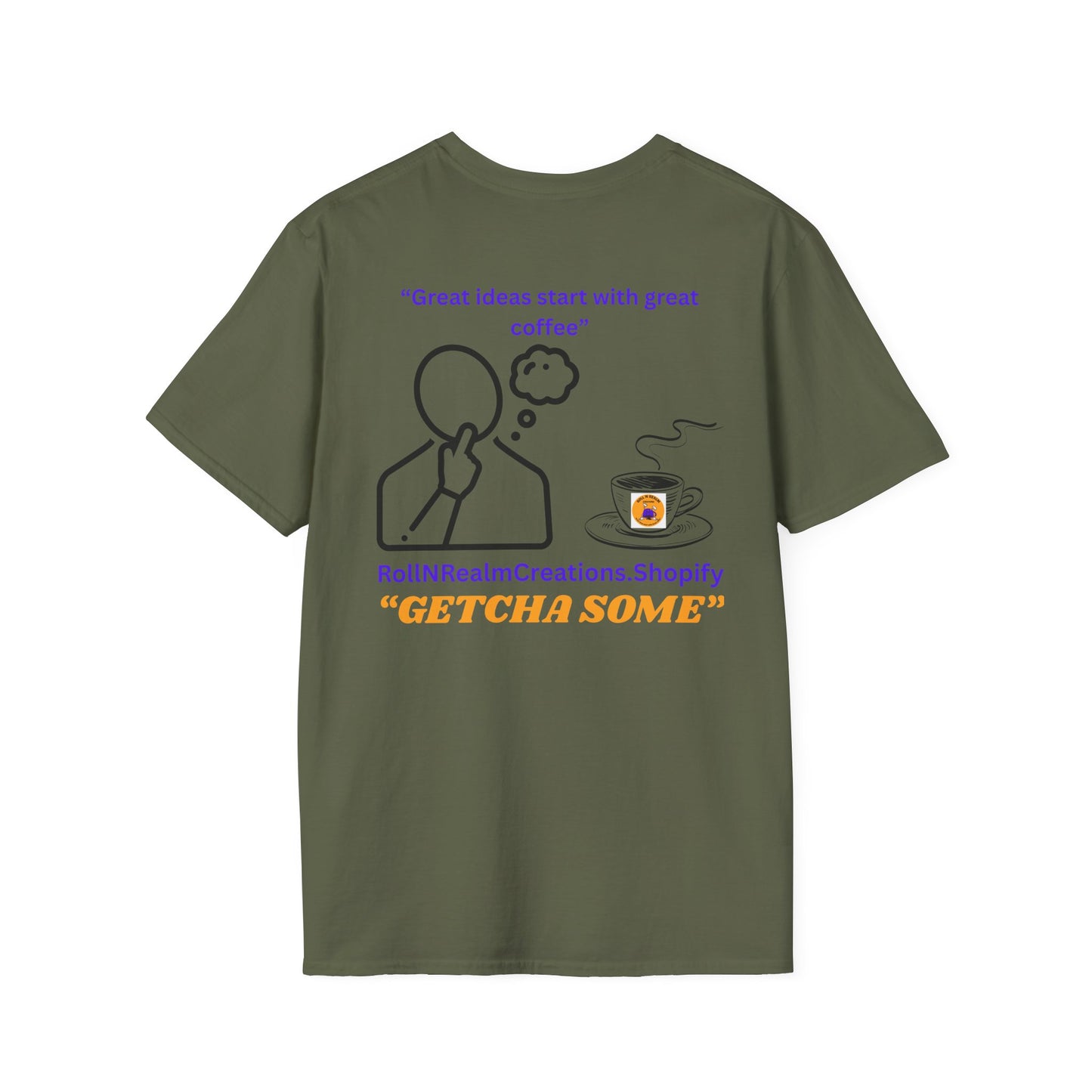 Coffee Inspiration Unisex T-Shirt, Funny Coffee Shirt, Gift for Coffee Lovers, Creative Thinker Tee, Great Ideas Apparel