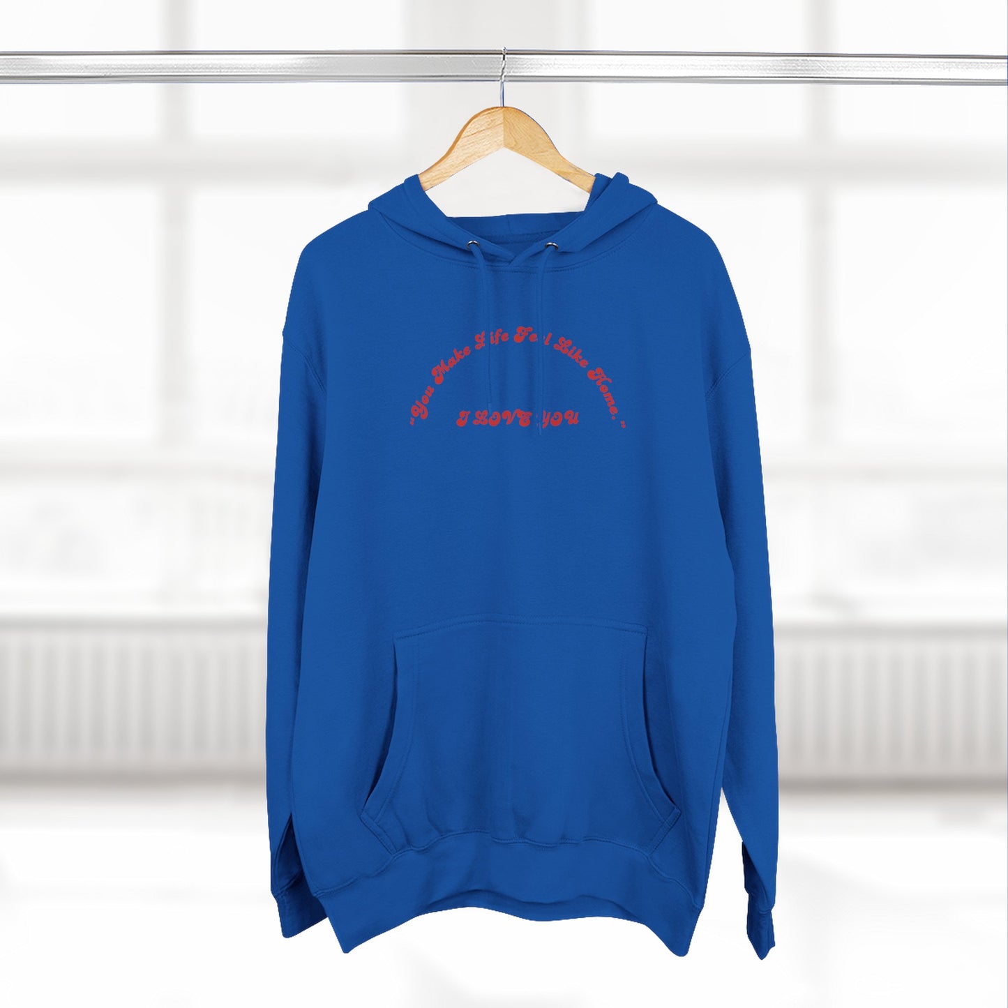 Minimalist White Hoodie with Red Script – 'I Hope You' Comfort Pullover
