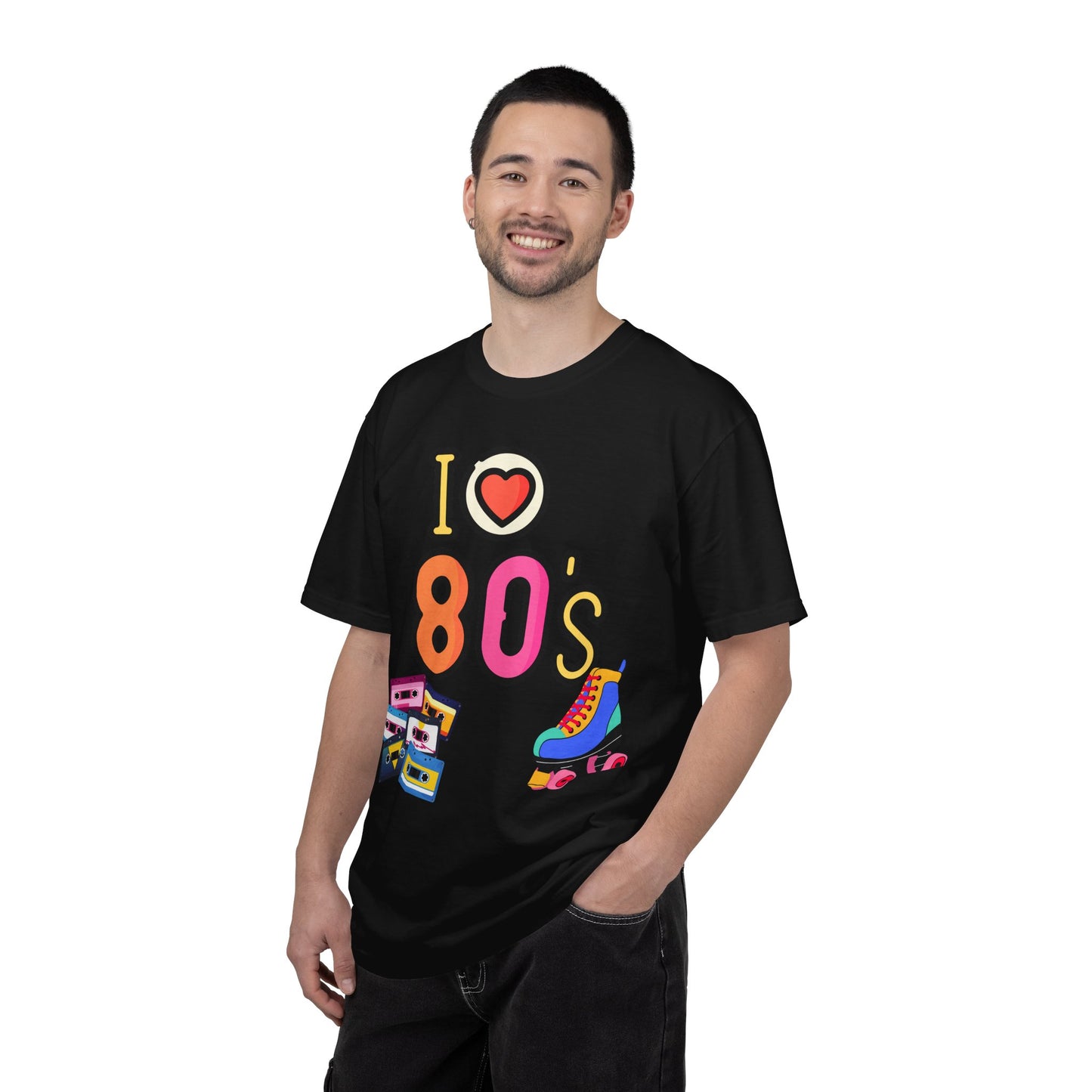 I  80s cassette & roller skate T-Shirt | Retro 1980s Design