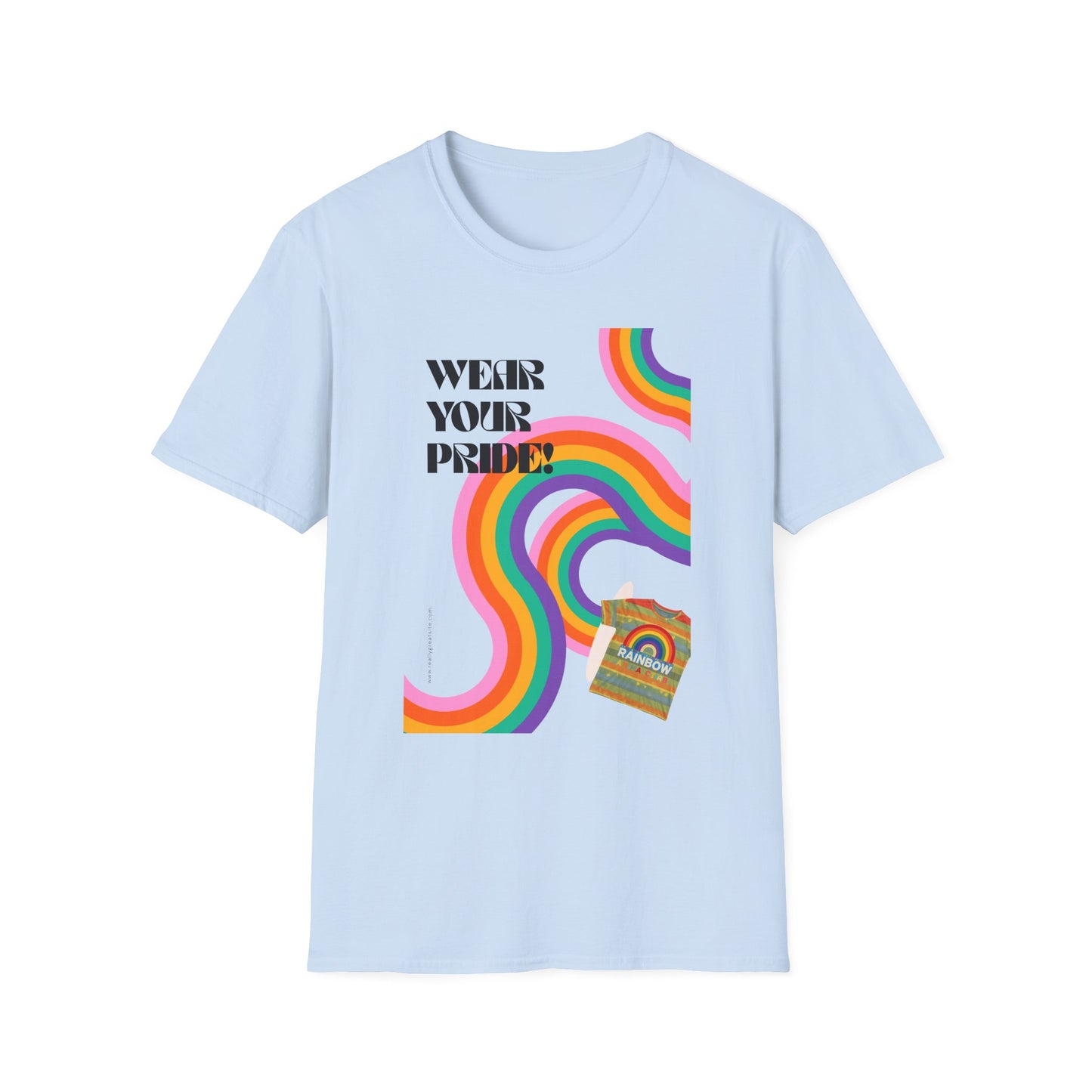 Wear Your Pride T-Shirt | Rainbow Waves LGBT Pride Tee