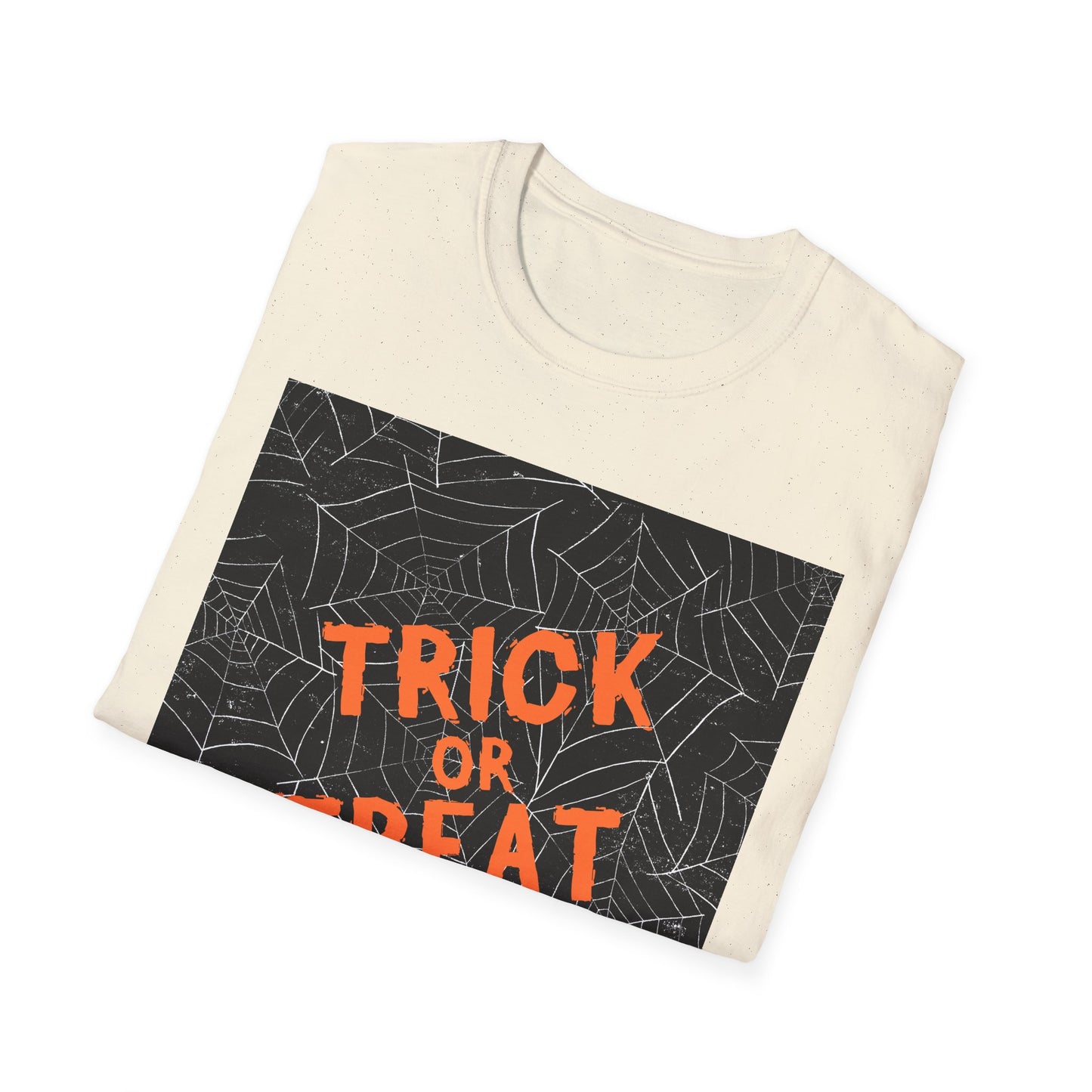 Halloween Trick or Treat Unisex Softstyle T-Shirt, Casual Halloween Wear, Spooky Gift, Fall Fashion, Halloween Party Shirt