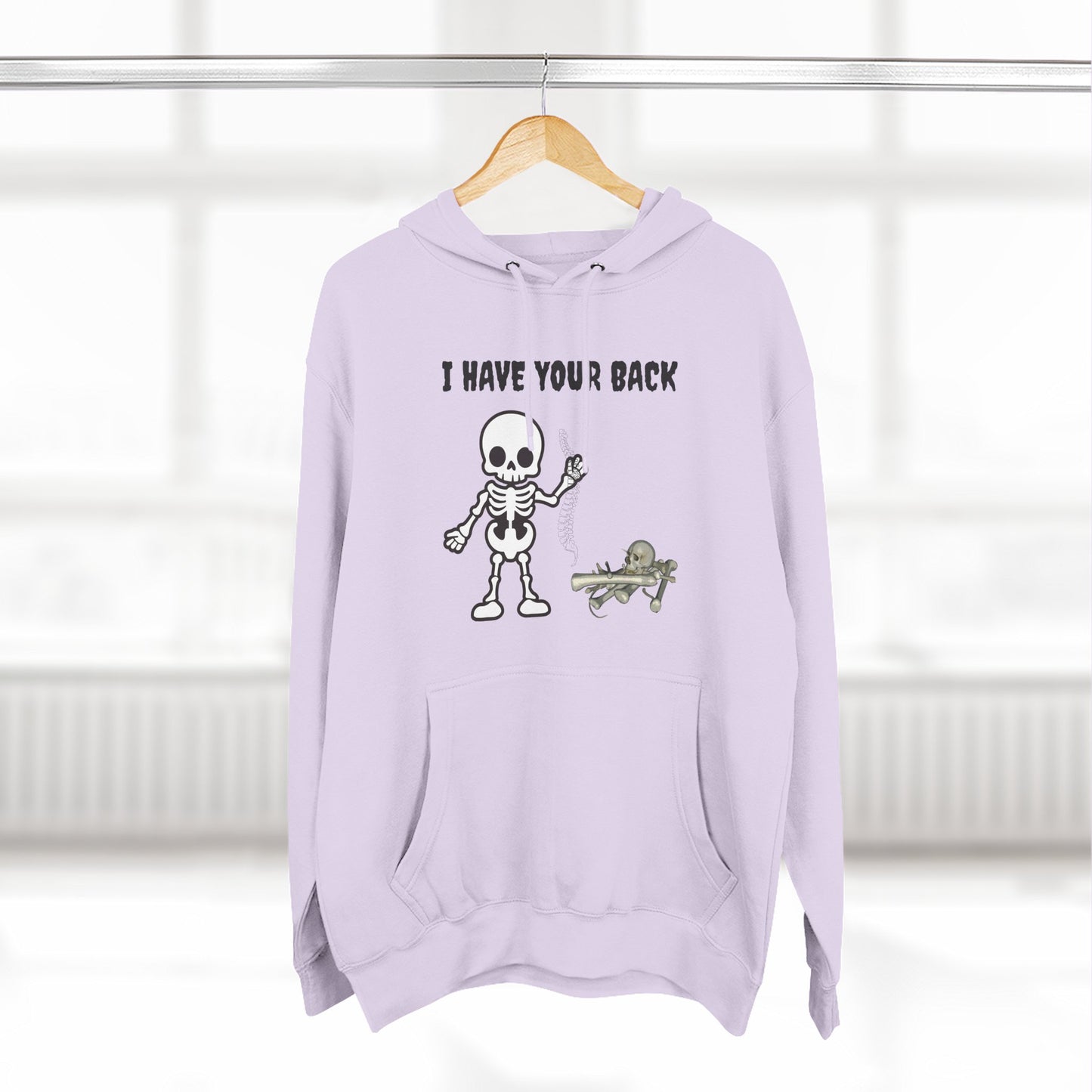 Skeleton Support Fleece Hoodie, Funny Sweatshirt, Unique Gift for Halloween, Cozy Fall Wear, Unisex Hoodie