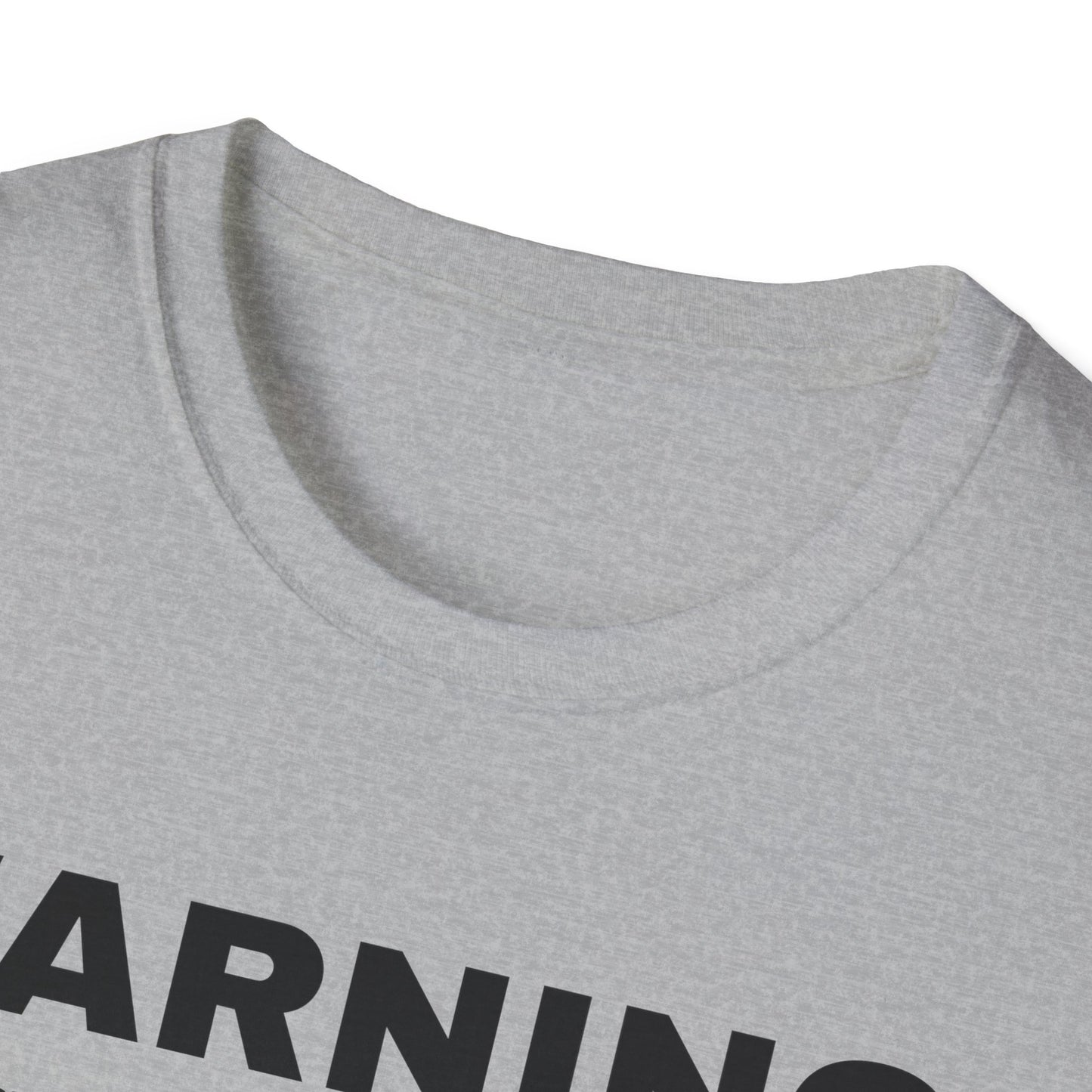 Warning "Unfiltered opinions ahead" T-Shirt | Skull Hazard Symbol