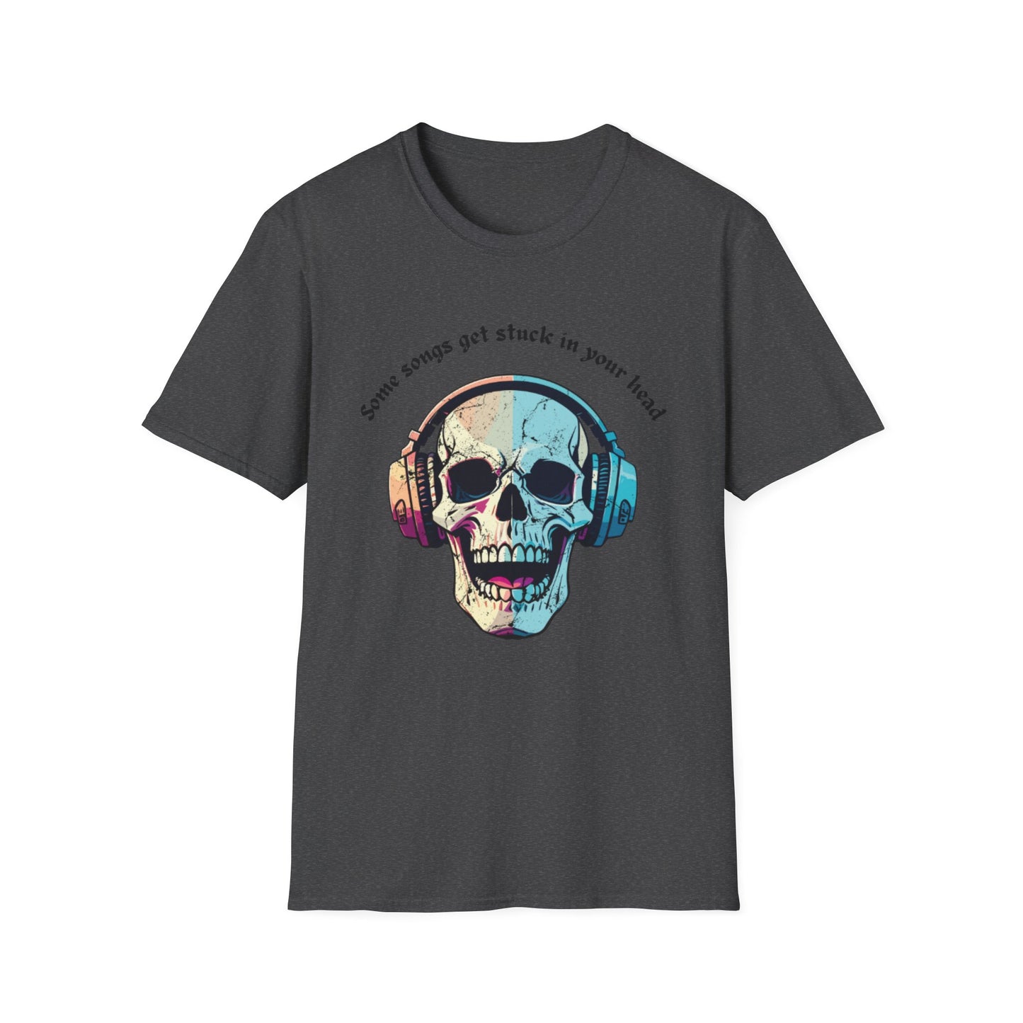 Skull Music T-Shirt - Cool Graphic Tee for Music Lovers, Perfect Gift for Halloween, Birthday, Concerts, Casual Wear, Soft And Comfy