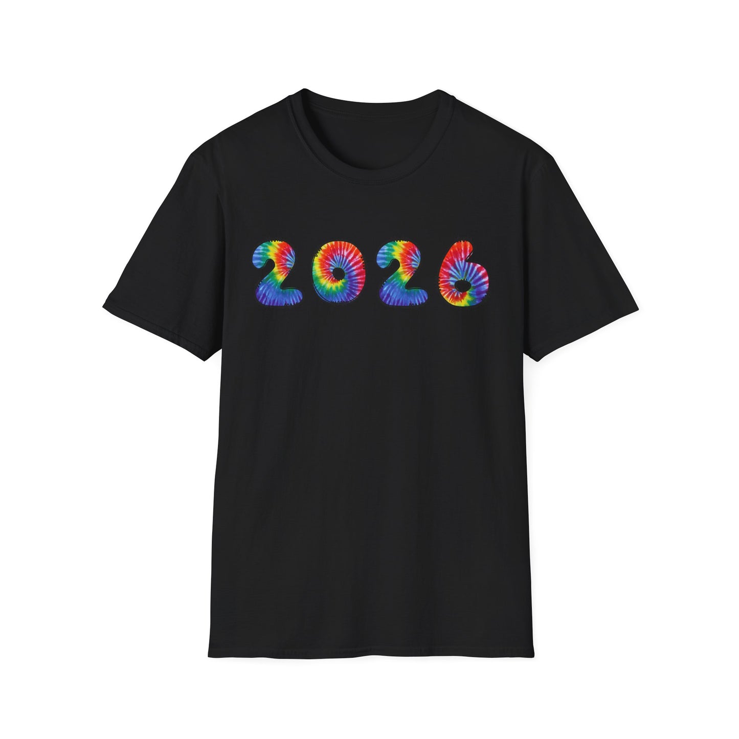 Tie Dye 2026 T-Shirt | Colorful Swirl Number Tee