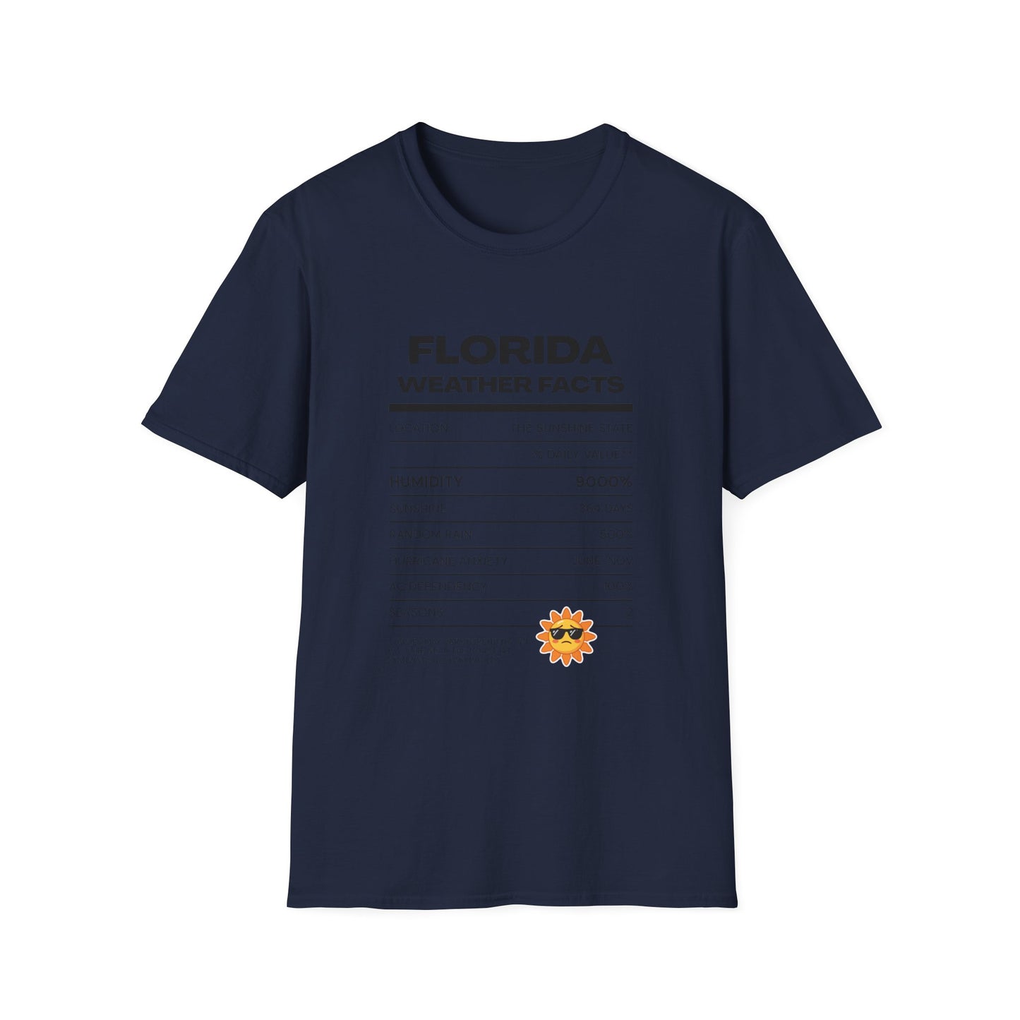 Florida Weather Facts T-Shirt | Humidity 9000% Graphic Tee