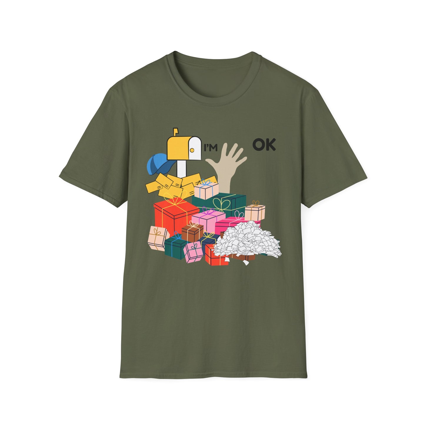 Mail Carrier shirt  I'm OK Graphic Tee, Gift for Friends, Casual Wear, Holiday Apparel, Fun  Quirky Style