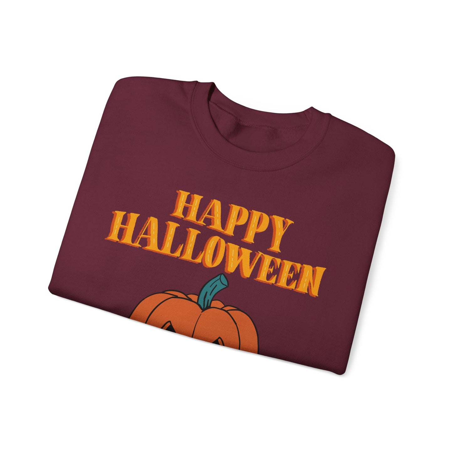 Halloween Pumpkin Sweatshirt, Cozy Fall Sweater, Unisex Crewneck, Spooky Season Apparel, Halloween Gift, Casual October Fashion