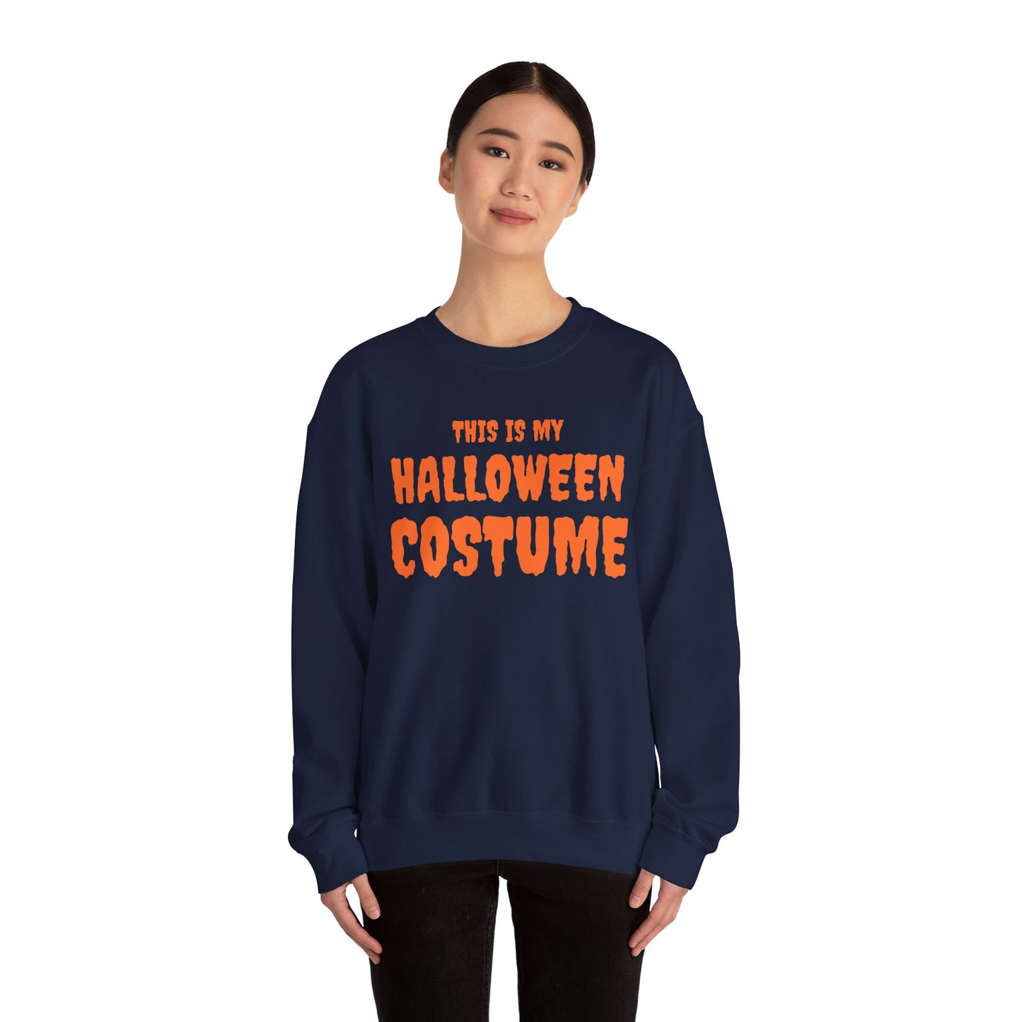 Halloween Costume Crewneck Sweatshirt, Unisex Sweatshirt, Cozy Halloween Apparel, Festive Fall Clothing, Halloween Party Outfit