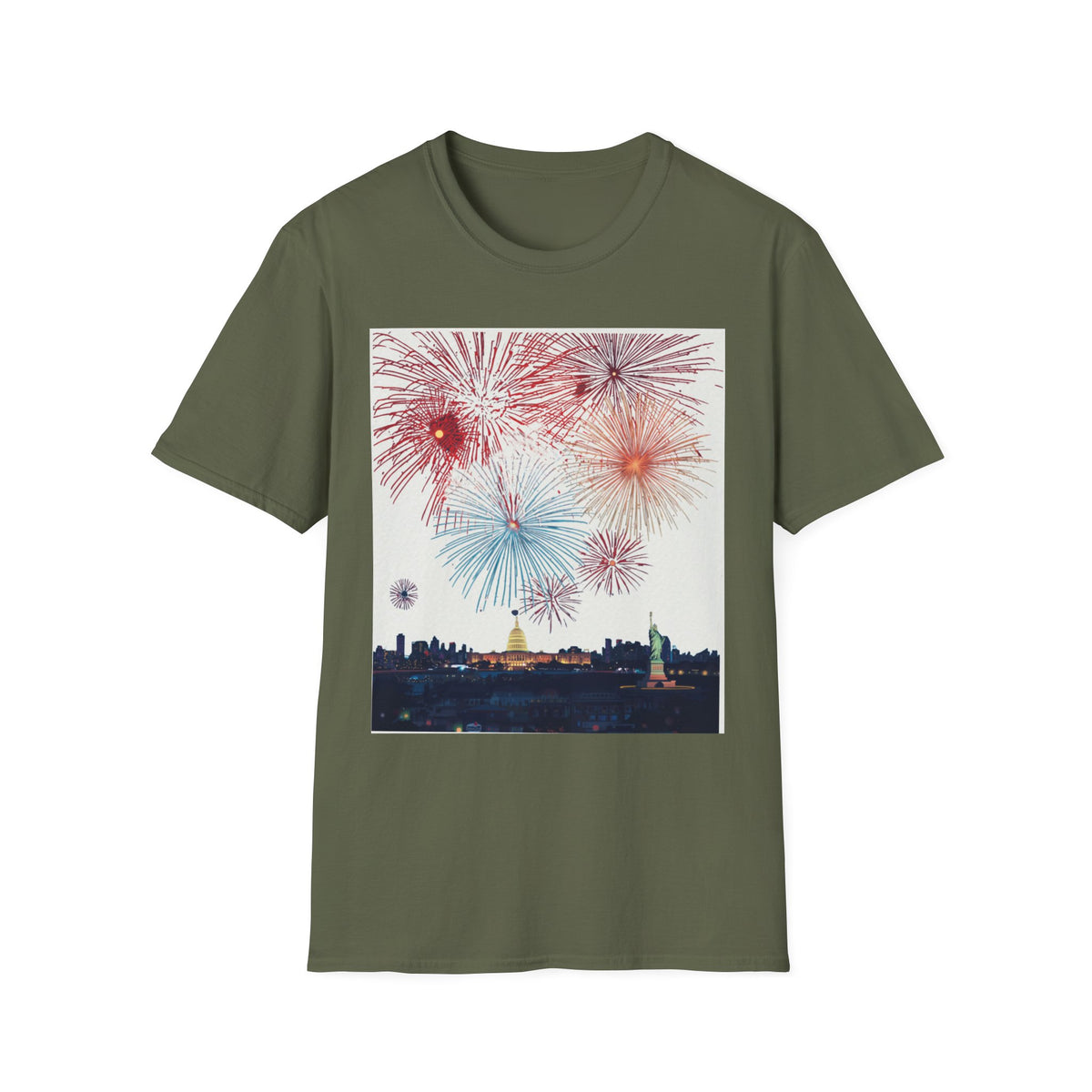 Fireworks Burst T-Shirt | Patriotic Sparkler Celebration Tee