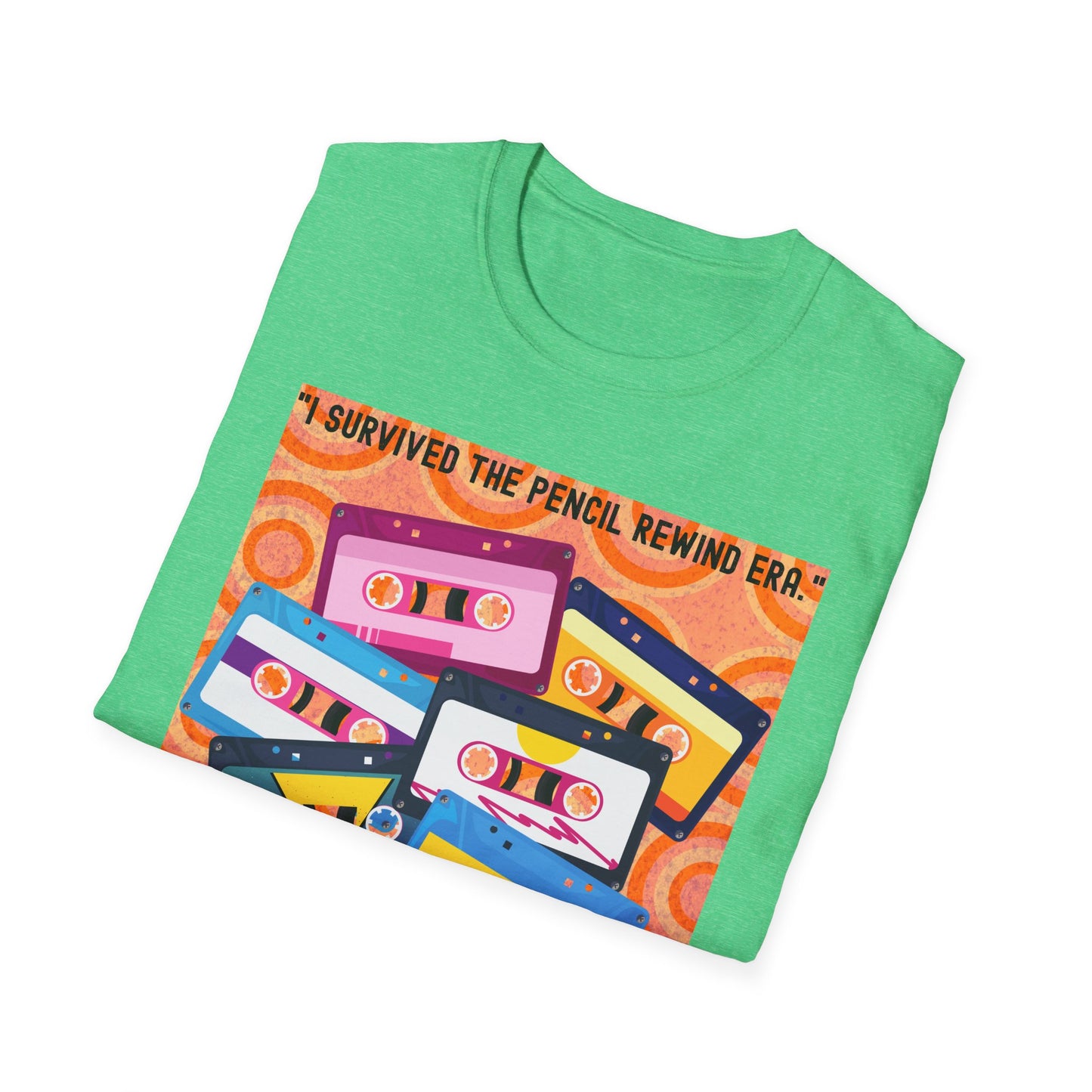 Vintage 90s T-Shirt, Retro Graphic Tee, I Survived the Pencil Rewind Era, Gift for Music Lovers, Nostalgic Apparel