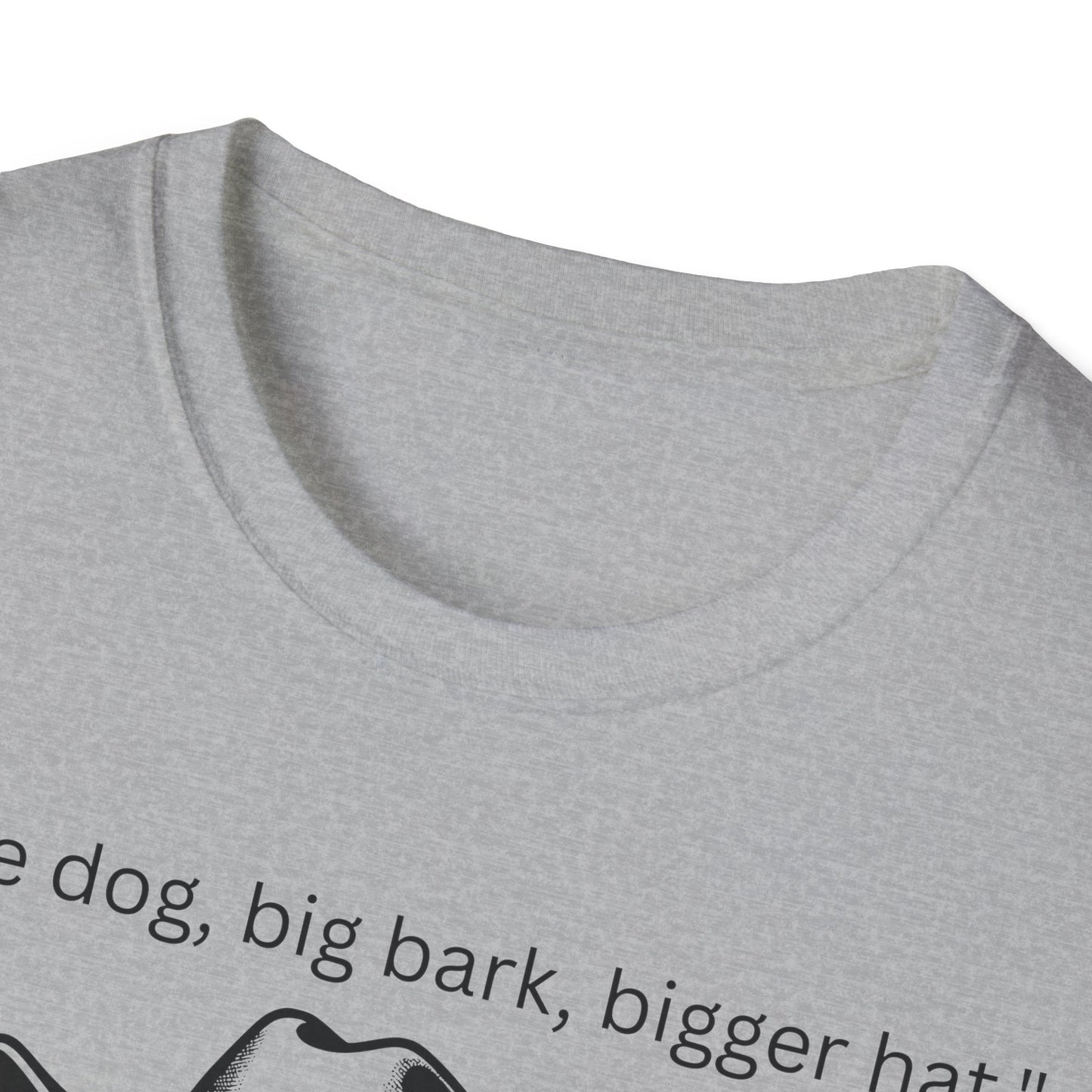 Little Dog Big Bark Unisex T-Shirt, Funny Dog Shirt, Pet Lover Gift, Cowboy Dog Tee, Cute Graphic Tee
