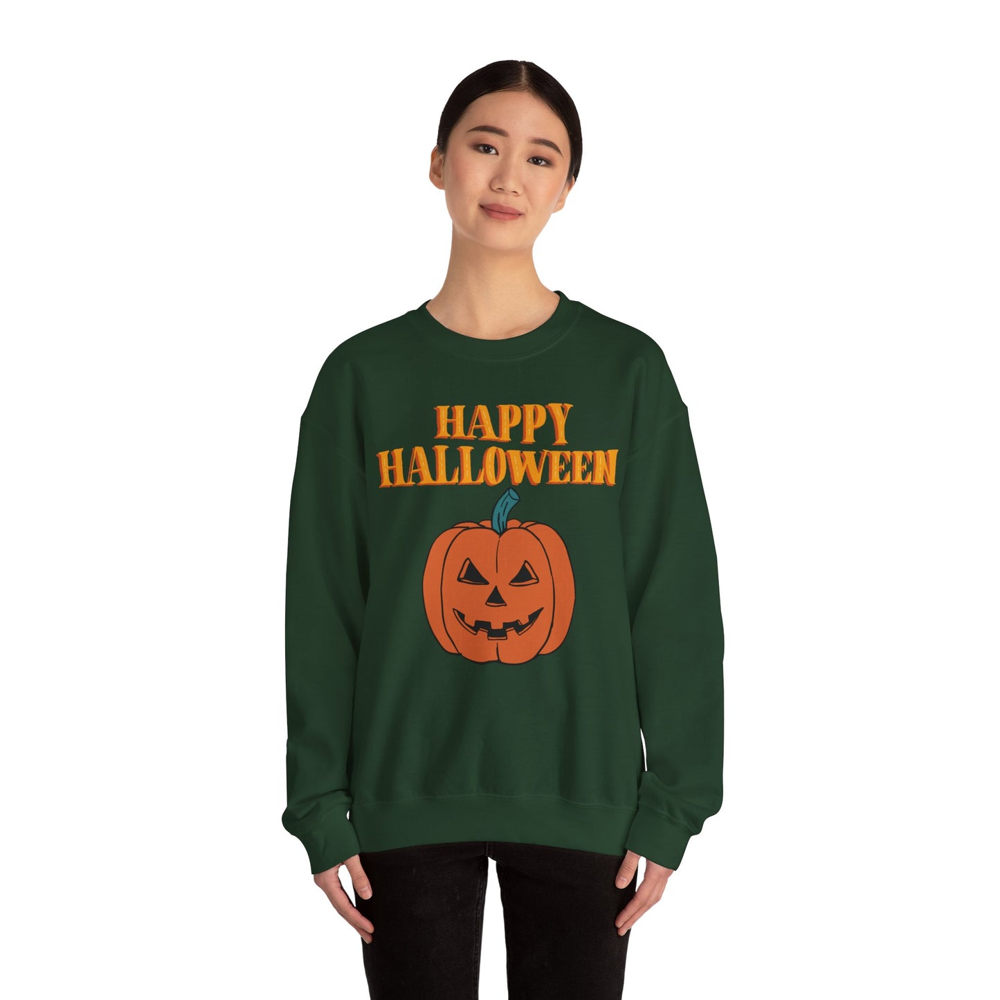 Halloween Pumpkin Sweatshirt, Cozy Fall Sweater, Unisex Crewneck, Spooky Season Apparel, Halloween Gift, Casual October Fashion