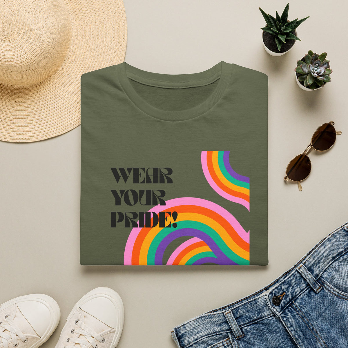 Wear Your Pride T-Shirt | Rainbow Waves LGBT Pride Tee