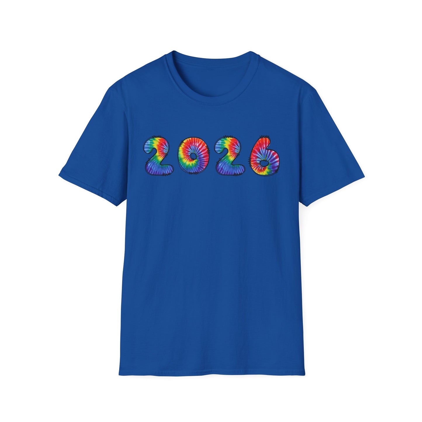 Tie Dye 2026 T-Shirt | Colorful Swirl Number Tee