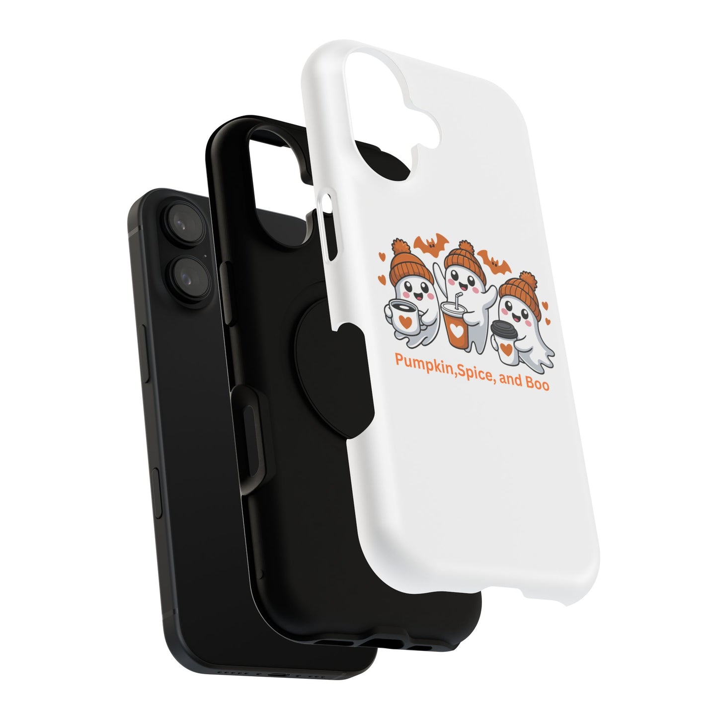 Cute Fall Ghosts Phone Case, Pumpkin Spice and Boo Cell Phone Cover, Halloween Accessory, Unique Gift for Spooky Season, Fall Decor