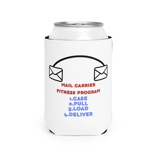 Mail Carrier Fitness Program Can Cooler Sleeve, Funny Gift for Postal Workers, Cool Beverage Insulator, Summer Picnic Accessories, [...]