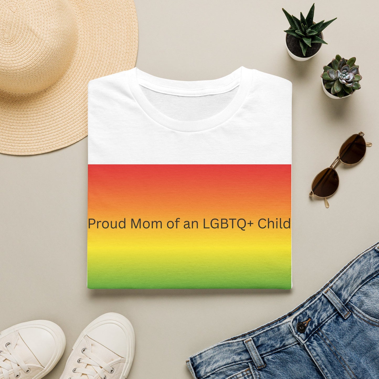 Proud Mom of an LGBTQ+ Child T-Shirt | Rainbow Pride Shirt