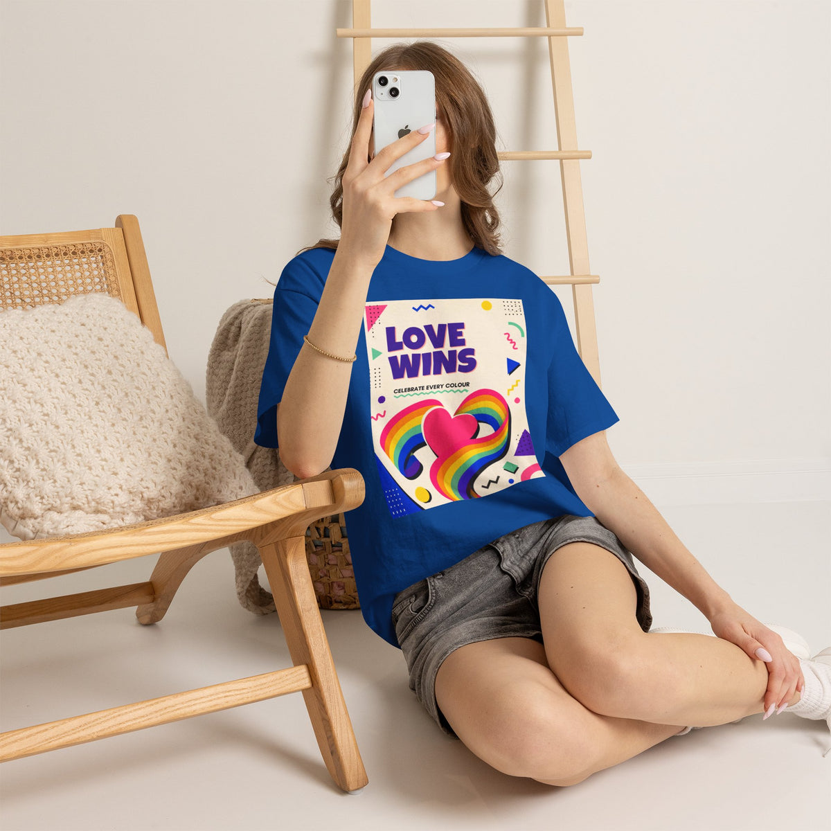 Love Wins rainbow heart T-Shirt | Pride graphic tee, colorful celebration design
