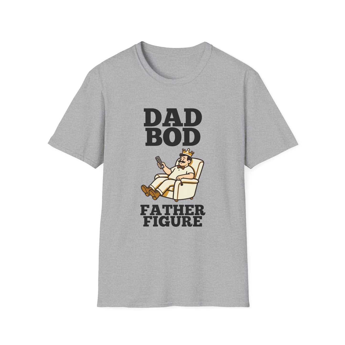 Dad Bod King illustration T-Shirt | Father Figure typography tee