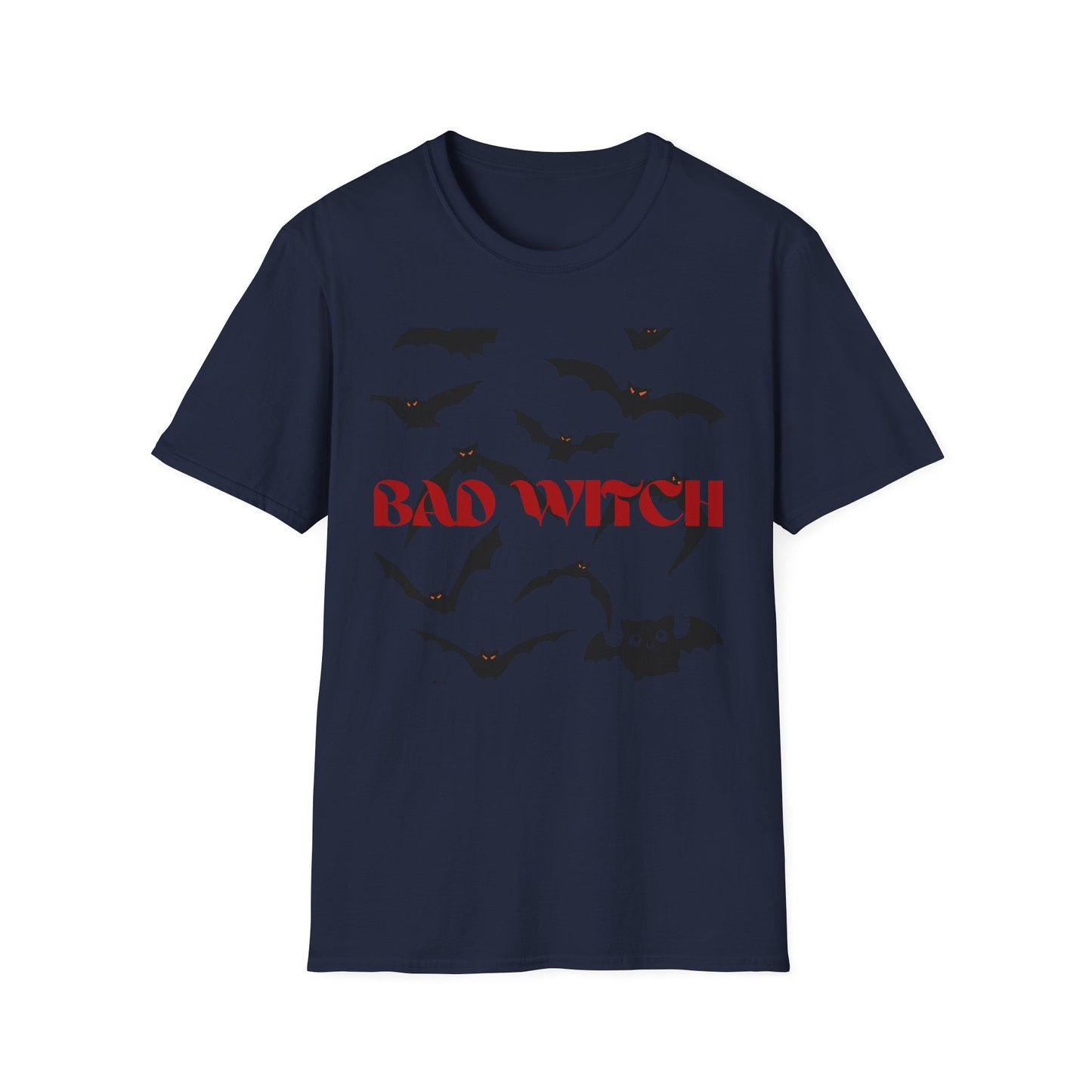 Bad Witch Halloween Unisex T-Shirt, Spooky Shirt, Halloween Costume, Witchy Tee, Bat Graphic Top, Fall Outfit