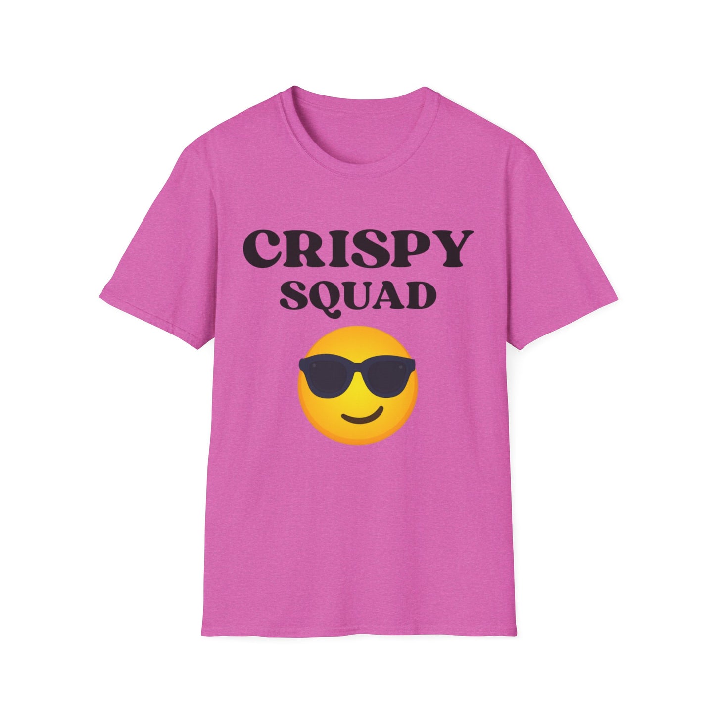 Crispy Squad T-Shirt - Fun Graphic Tee for Friends and Parties, Casual Wear, Gifts for Teens, Summer Outings, Emoji Vibe