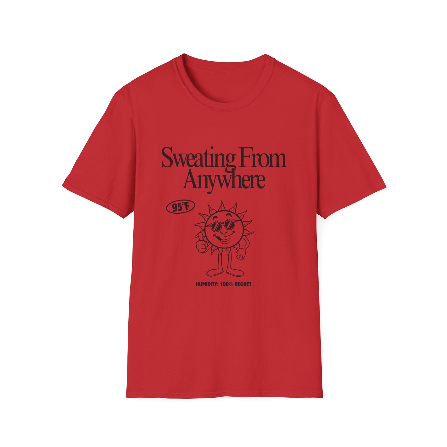 Sweating From Anywhere T-Shirt | Retro Sun Graphic 95F