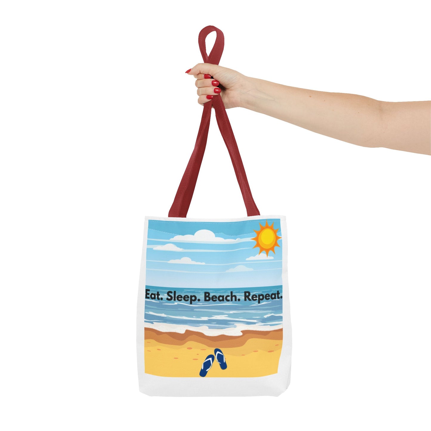 Beach Vibes Tote Bag - Eat Sleep Beach Repeat, Summer Bag, Vacation Essentials, Eco-friendly Tote, Beach Gift