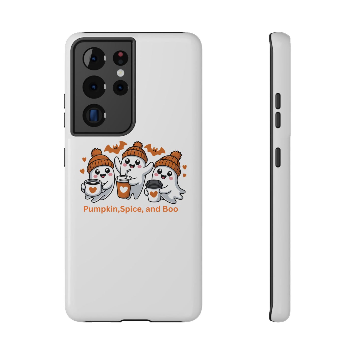 Cute Fall Ghosts Phone Case, Pumpkin Spice and Boo Cell Phone Cover, Halloween Accessory, Unique Gift for Spooky Season, Fall Decor