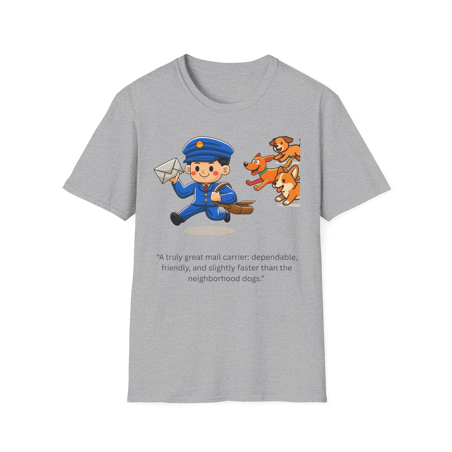 Friendly Neighborhood Mail Carrier T-Shirt, Unisex Graphic Tee, Dog Lover Gift, Animal Lover Apparel, Cute Animal T-Shirt, Fun Gift Idea
