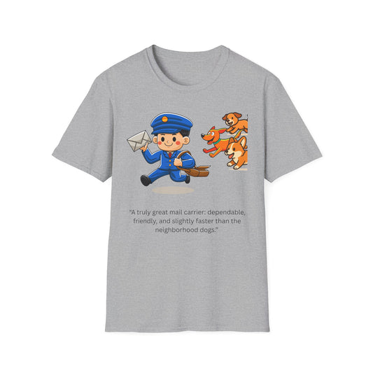 Friendly Neighborhood Mail Carrier T-Shirt, Unisex Graphic Tee, Dog Lover Gift, Animal Lover Apparel, Cute Animal T-Shirt, Fun Gift Idea
