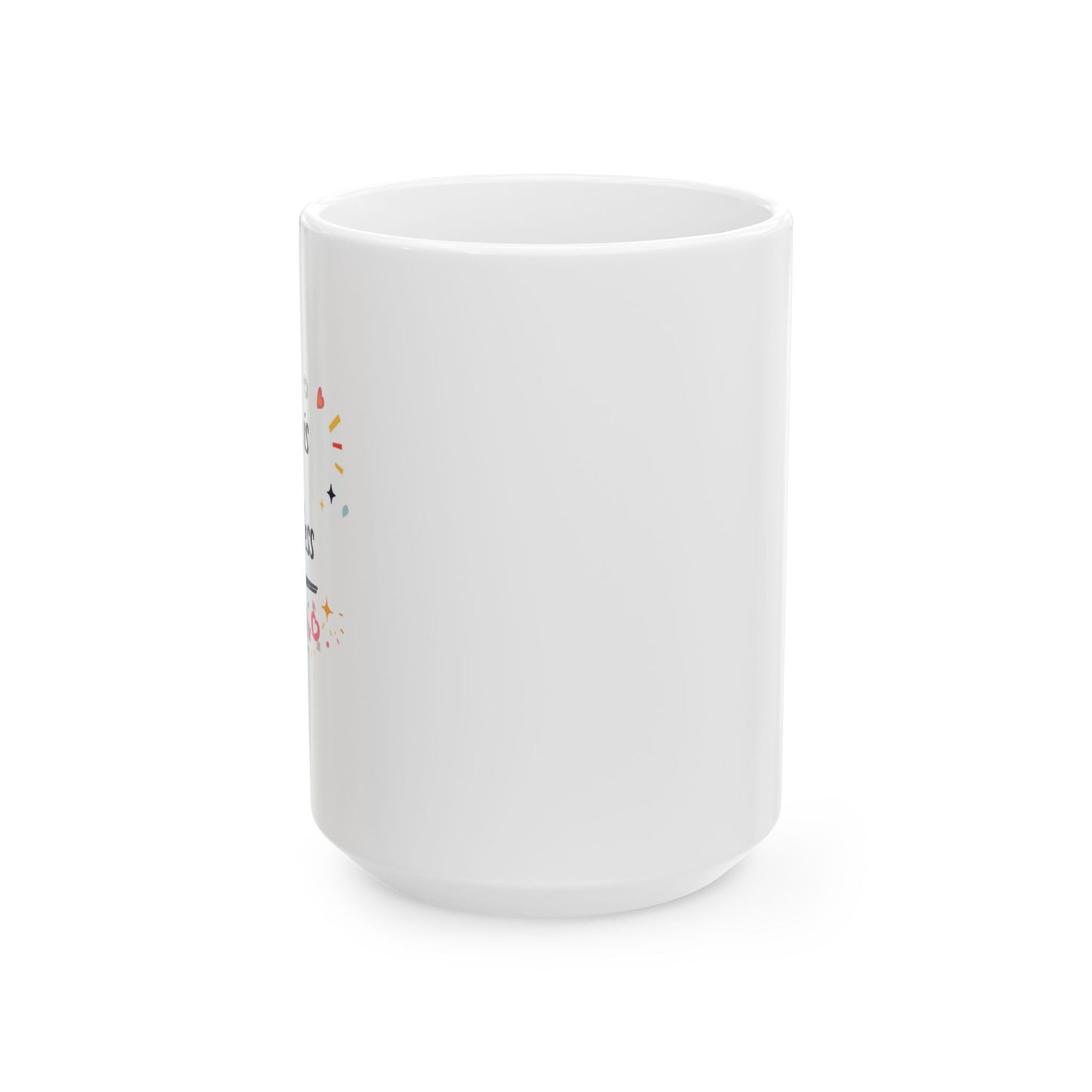 Floral Cat Illustration Mug | Ceramic Coffee Cup