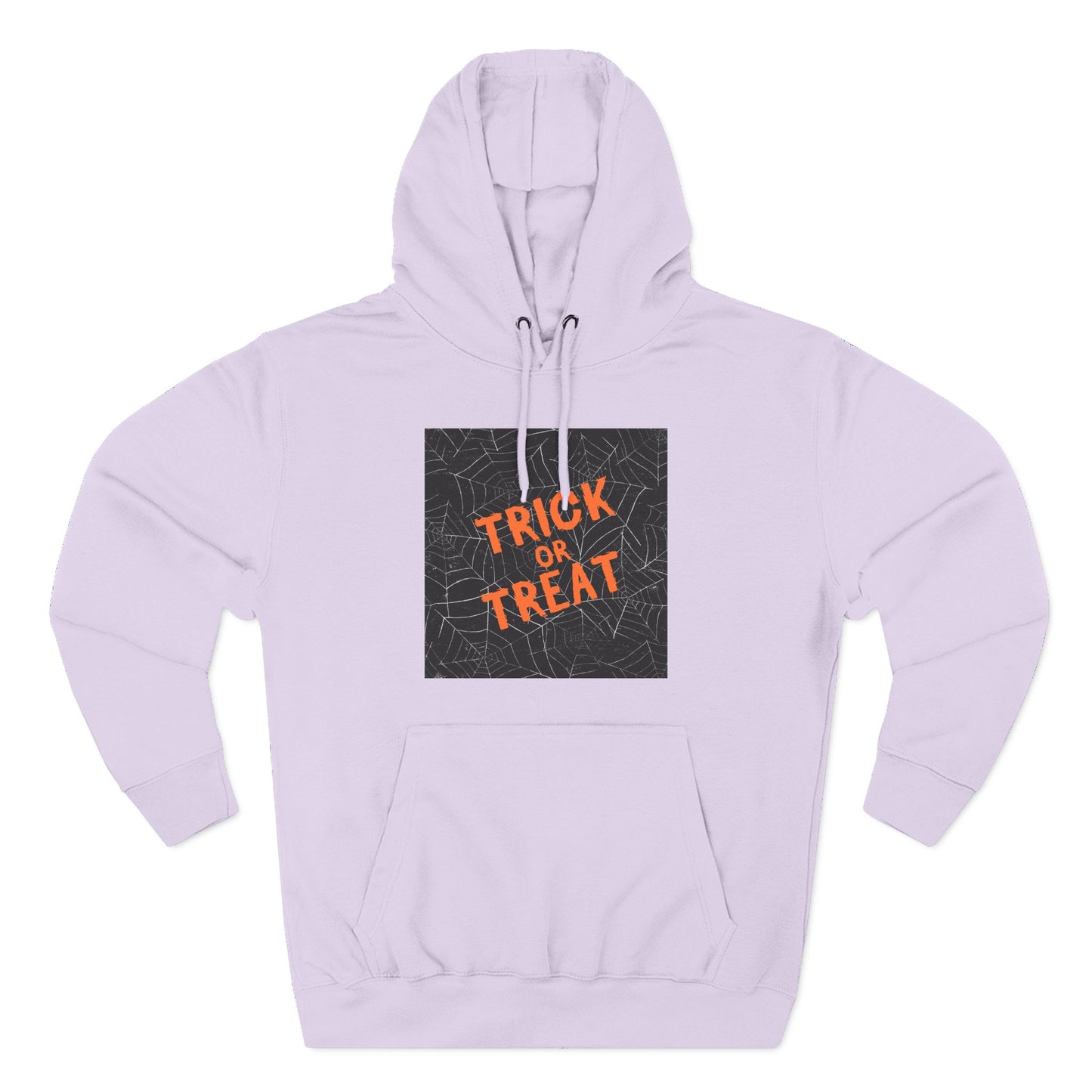 Halloween Trick or Treat Fleece Hoodie, Cozy Fall Apparel, Perfect for Costume Parties, Autumn Chill, Ghostly Gatherings, Comfortable Gift