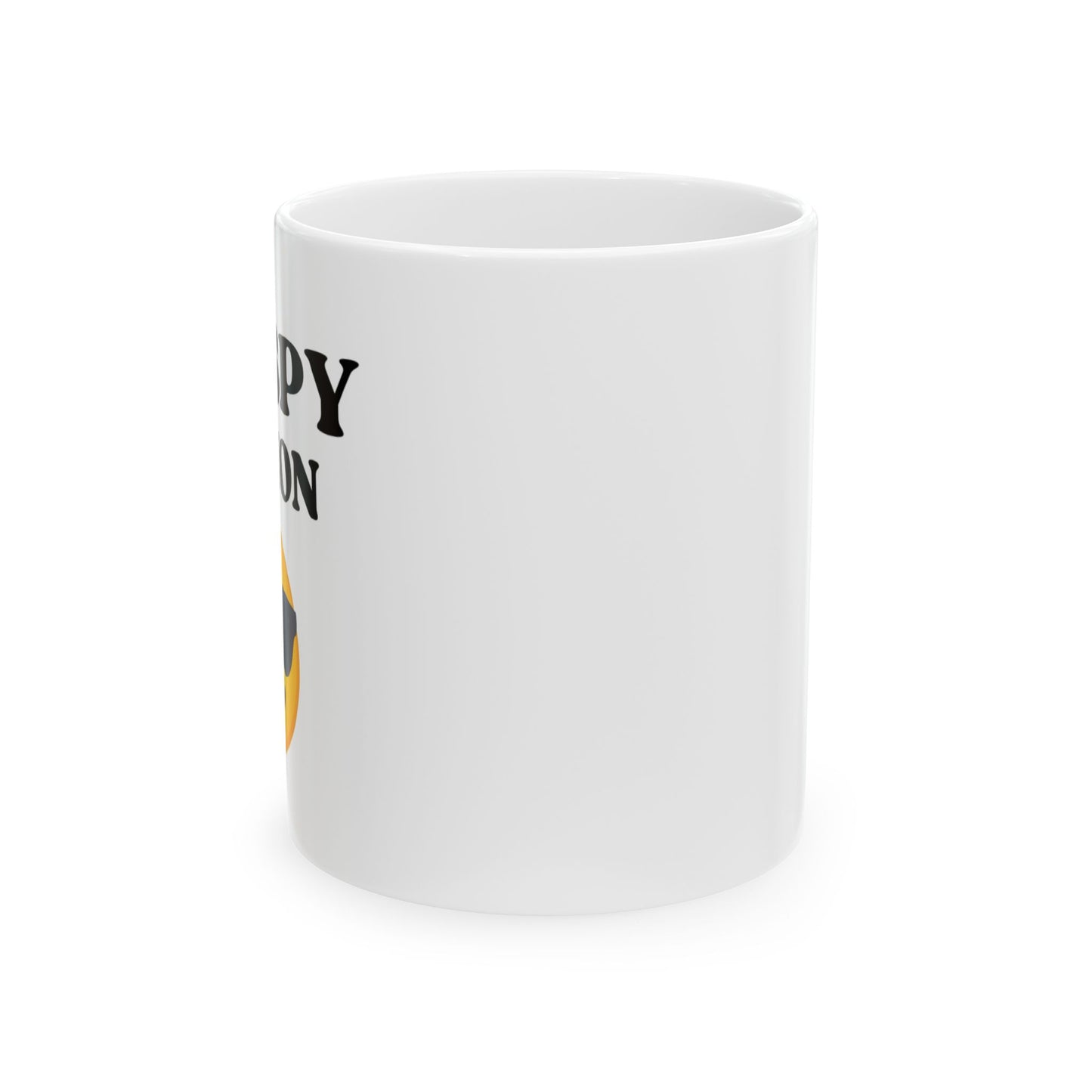 Happy Sun Ceramic Mug, 11oz & 15oz Coffee Cup, Fun Gift for Friends, Sunshine Lover Decor, Perfect for Birthdays or Celebrations