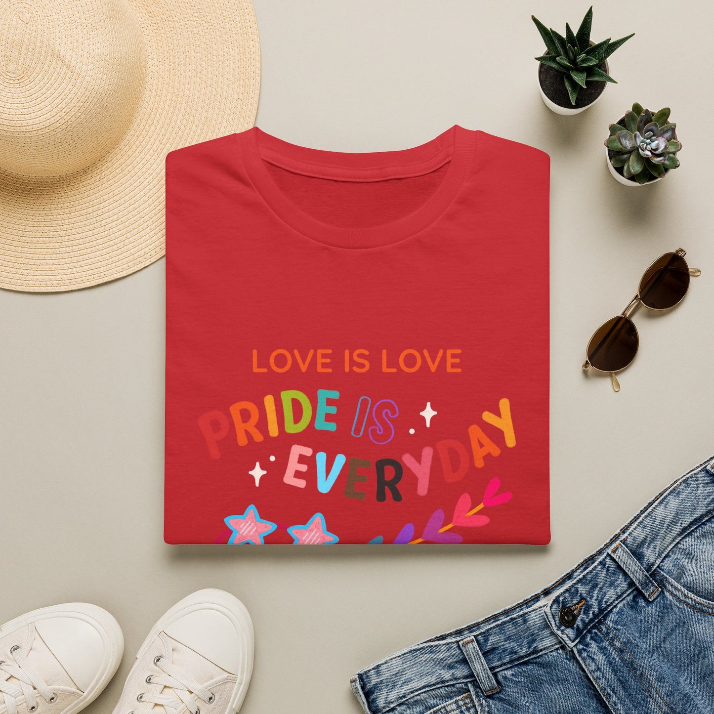 Love Is Love Pride Is Everyday T-Shirt | Rainbow Typography