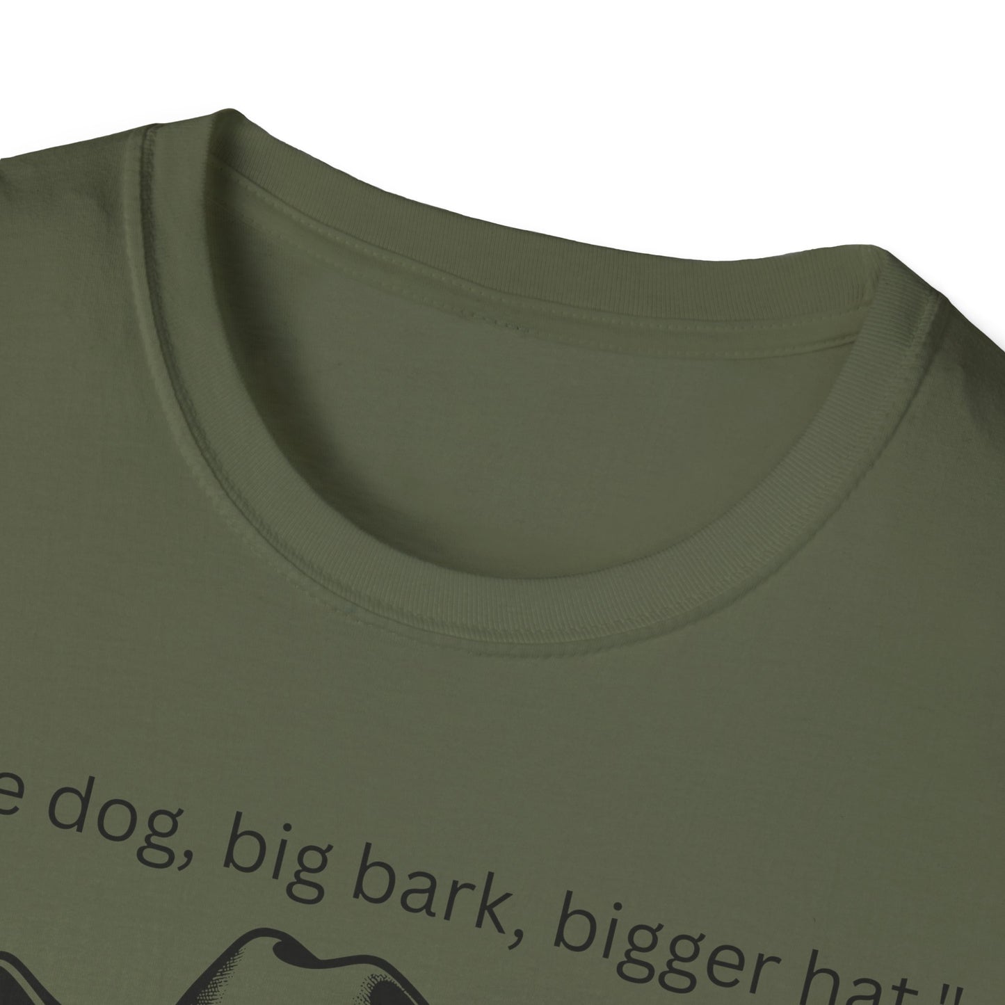 Little Dog Big Bark Unisex T-Shirt, Funny Dog Shirt, Pet Lover Gift, Cowboy Dog Tee, Cute Graphic Tee