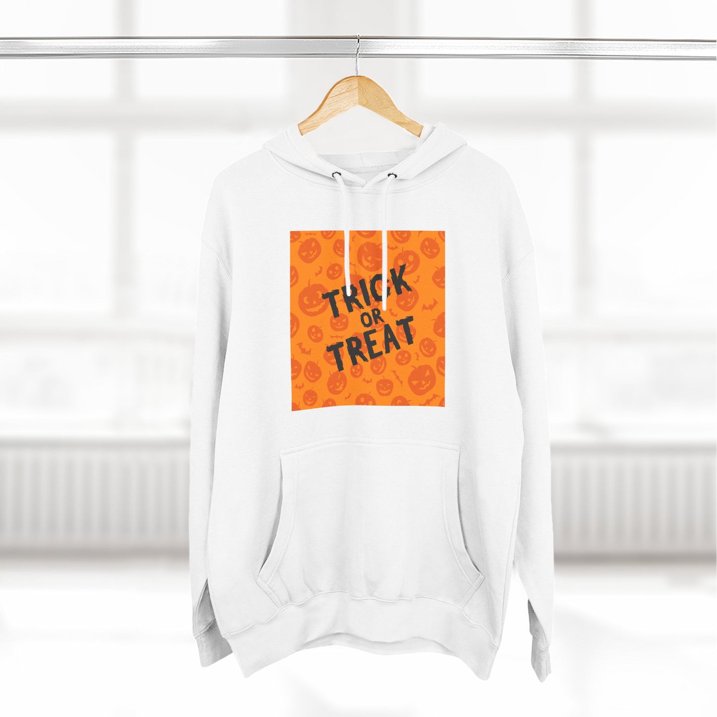 Halloween Trick or Treat Hoodie, Cozy Fleece Sweatshirt for Fall, Halloween Costume, Holiday Gift, Spooky Season Apparel