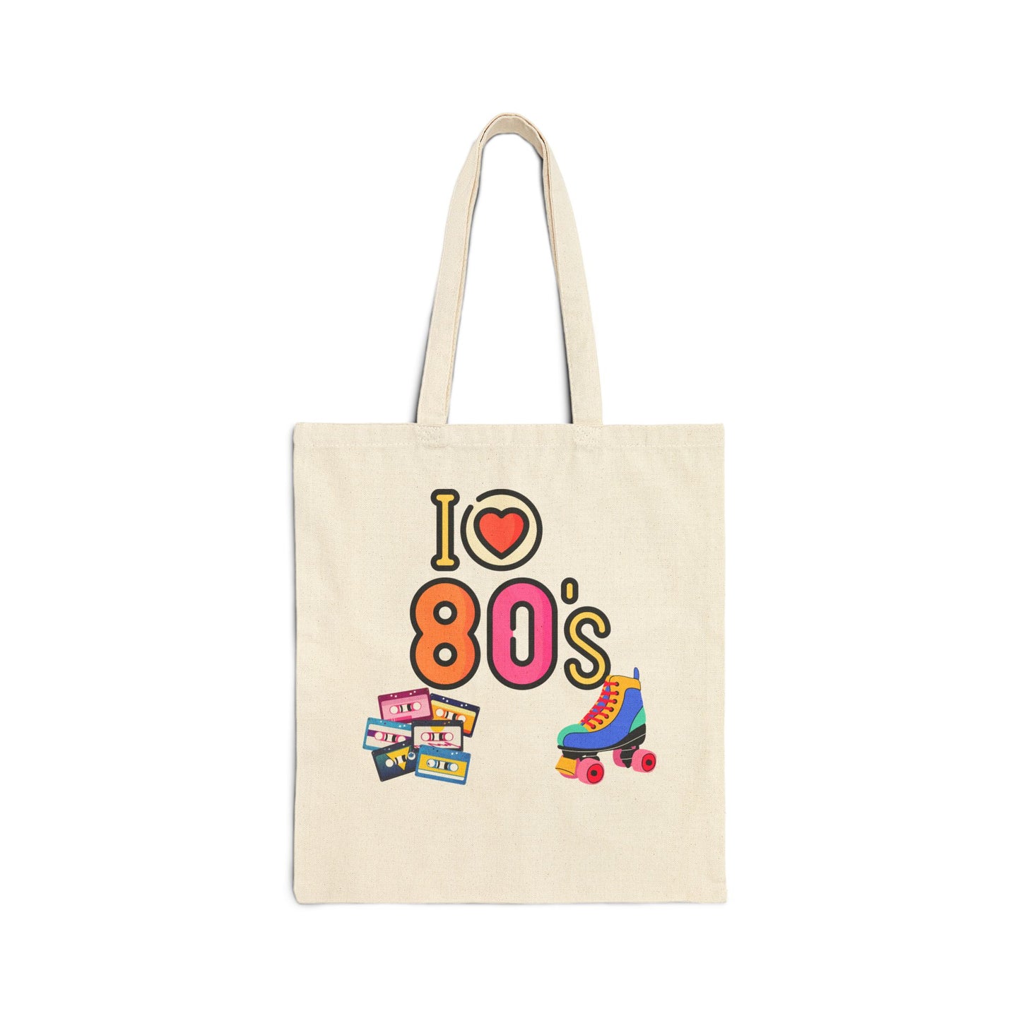 I  80s Roller Skate Tote Bag | Retro Cassette Tape 1980s Design
