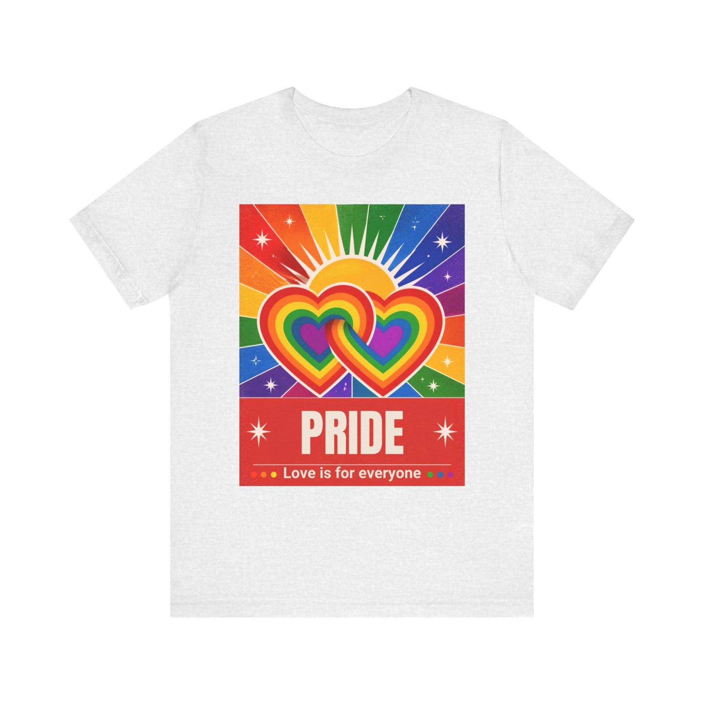 Rainbow Double Hearts Pride Tee | Love Is For Everyone
