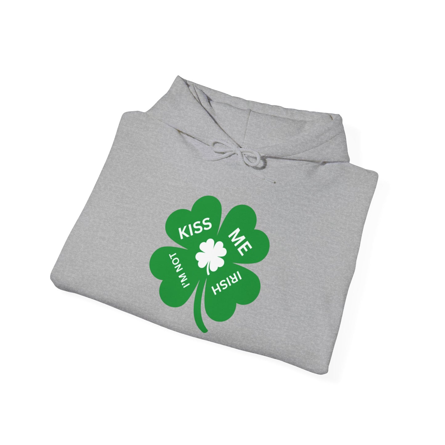 Kiss Me I'm Irish Hoodie, St. Patrick's Day Apparel, Unisex Sweatshirt, Shamrock Gift, Holiday Clothing, Irish Pride